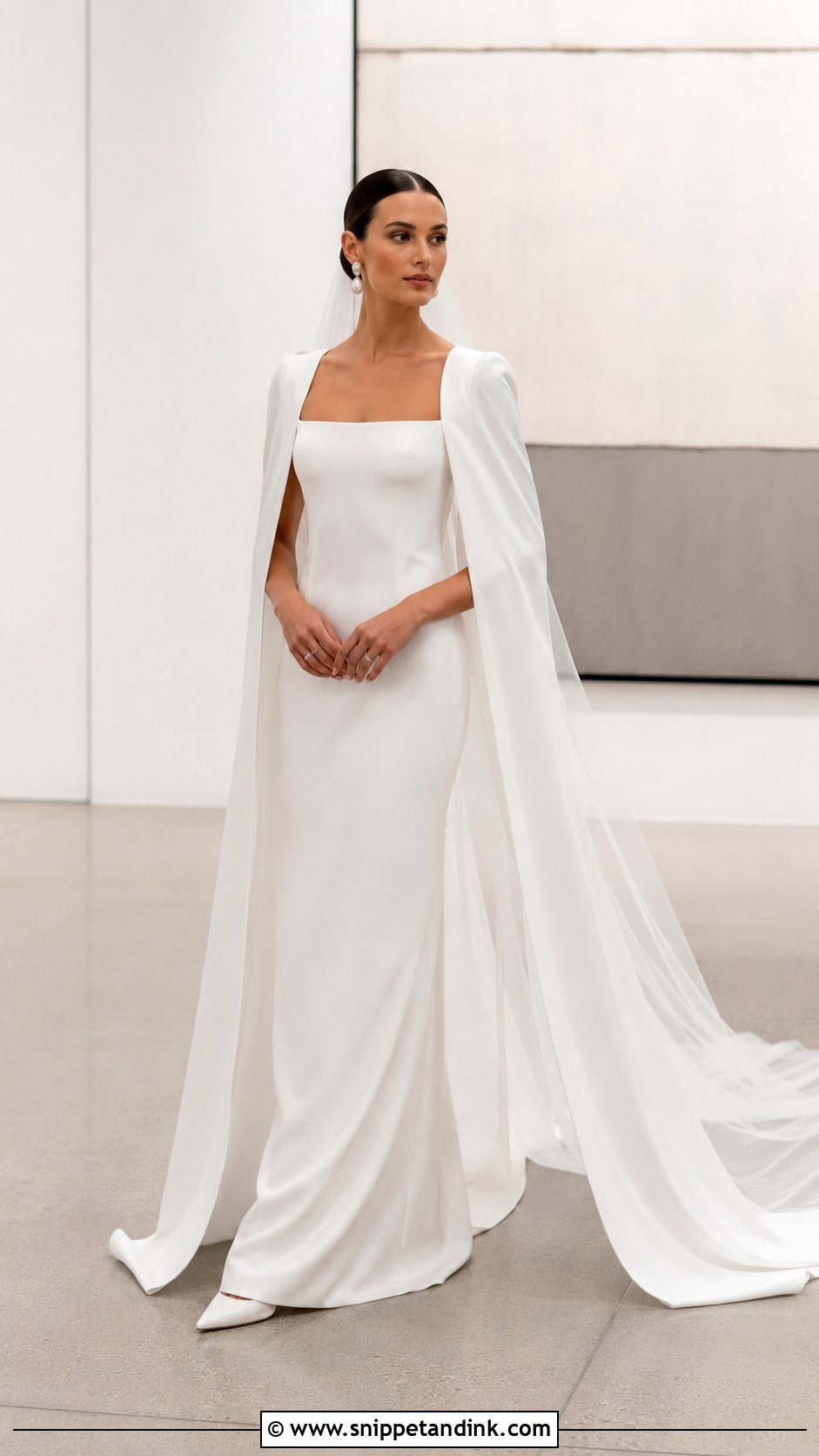 Minimalist Silk Column Wedding Dress - Snippet and Ink - 20 Expensive Wedding Dresses