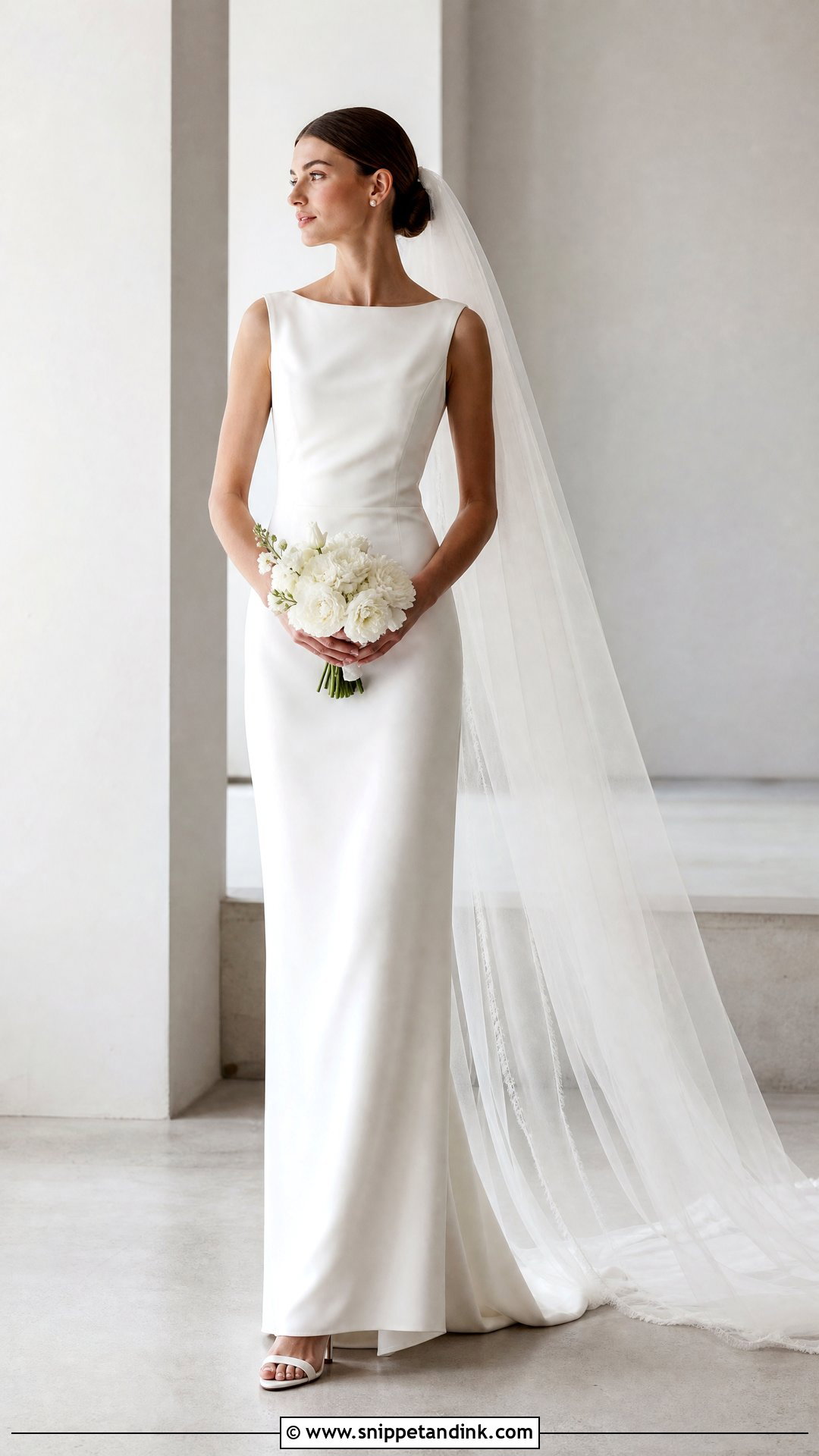 Minimalist Silk Couture Bridal Gown - Snippet and Ink - 25 Couture Bridal Gowns