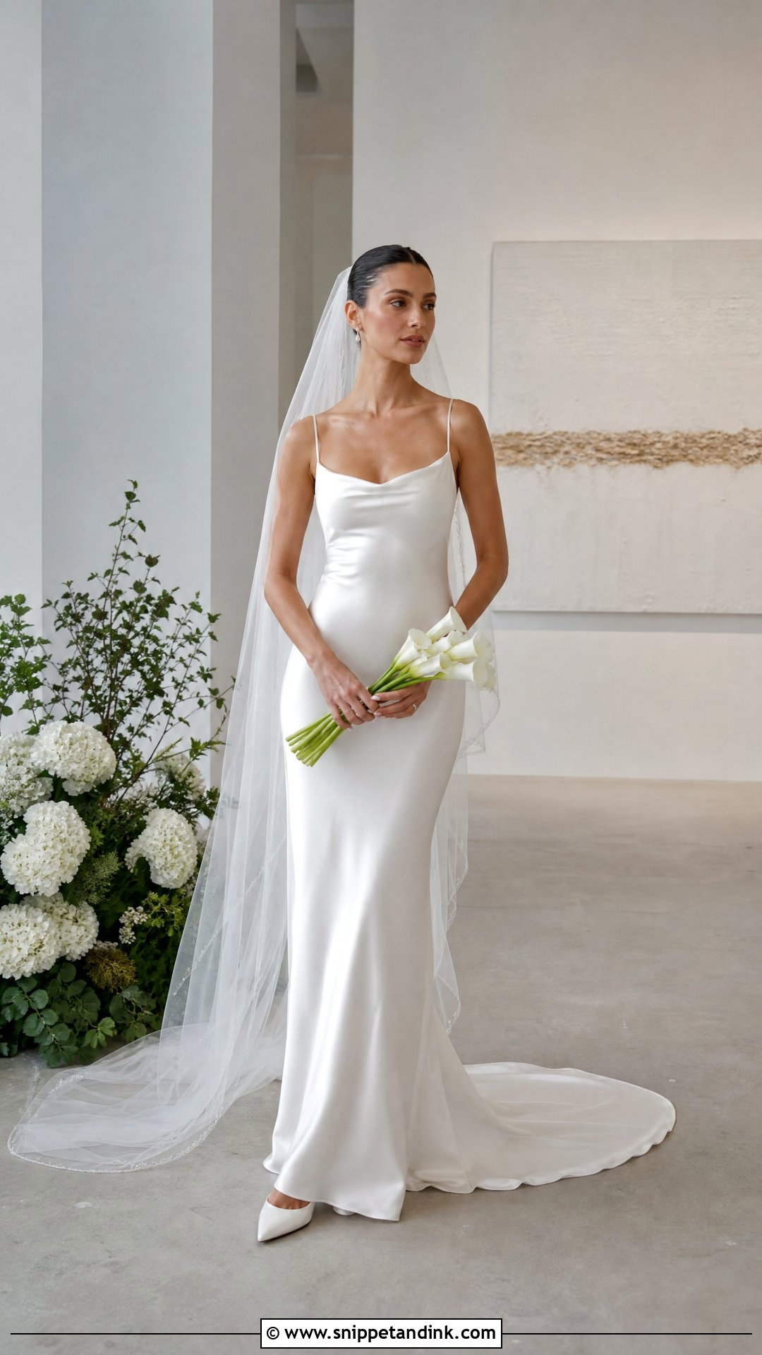 Minimalist Silk Slip Bridal Gown - Snippet and Ink - 20 Silk Bridal Gown Ideas
