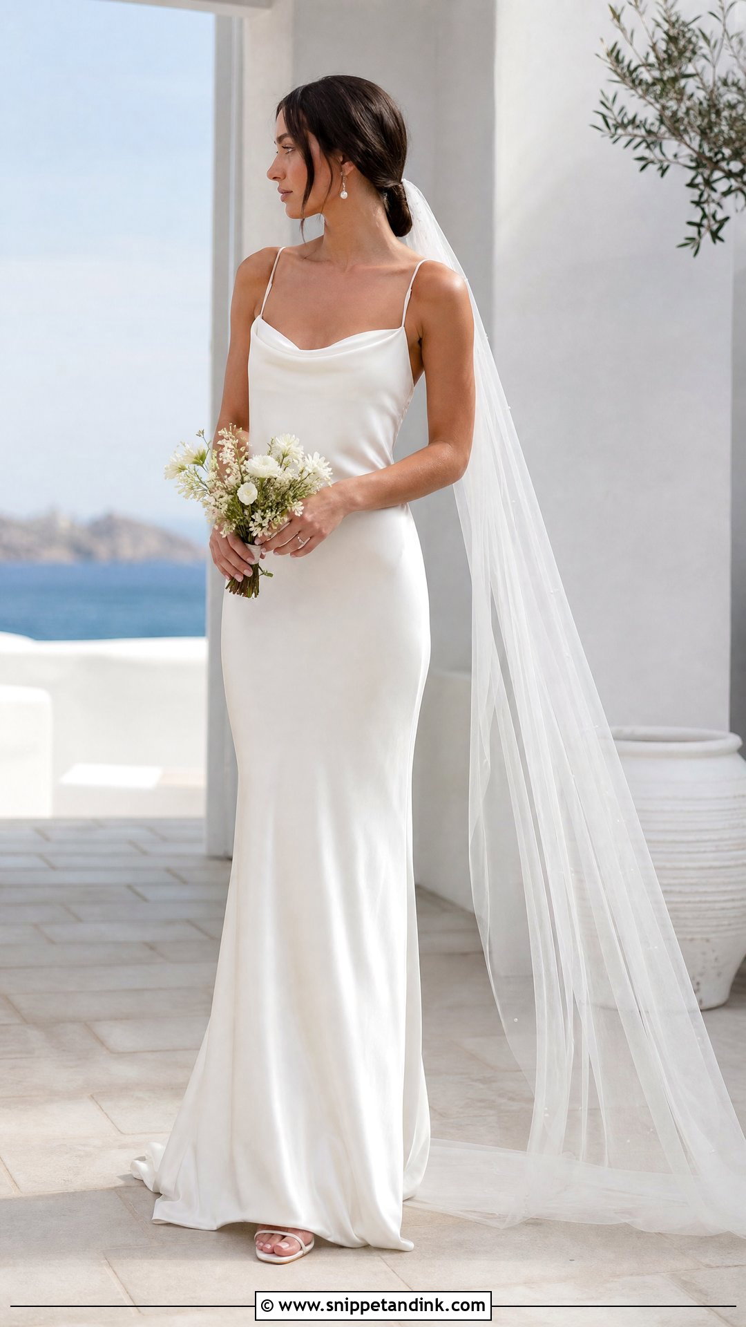 Minimalist Silk Slip Wedding Dress - Snippet and Ink - 25 Runway Wedding Dress Ideas