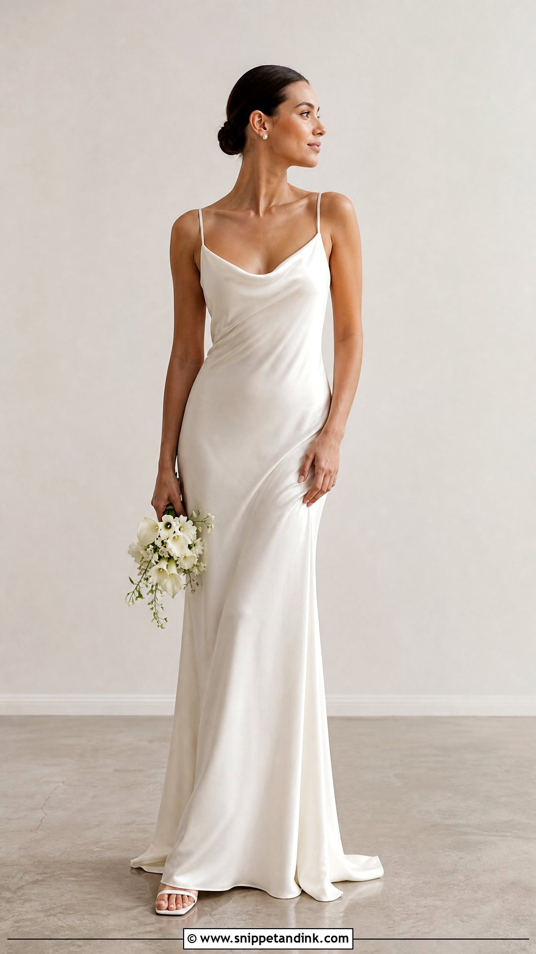 Minimalist Silk Slip Wedding Dress - Snippet and Ink - 25 Wedding Dresses Inspiration