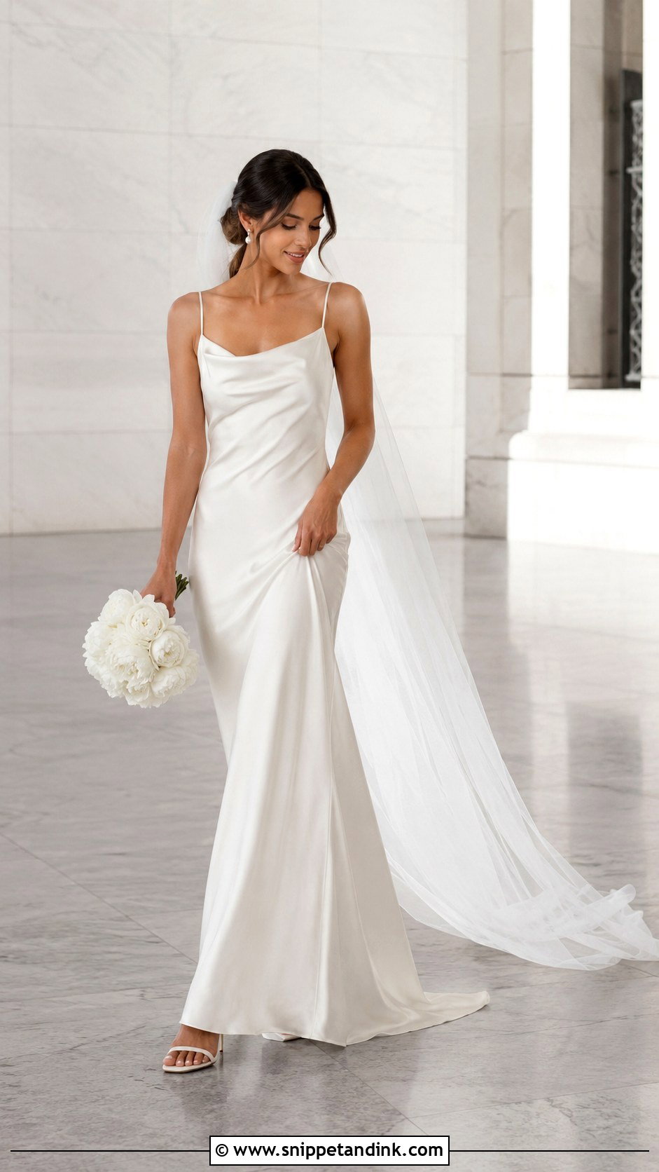 Minimalist Silk Slip Wedding Dress - Snippet and Ink - 20 Latest Wedding Dress Ideas