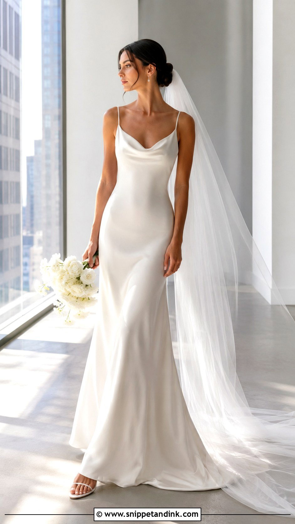 Minimalist Silk Slip Wedding Dress - Snippet and Ink - 20 Hot Wedding Dress Ideas
