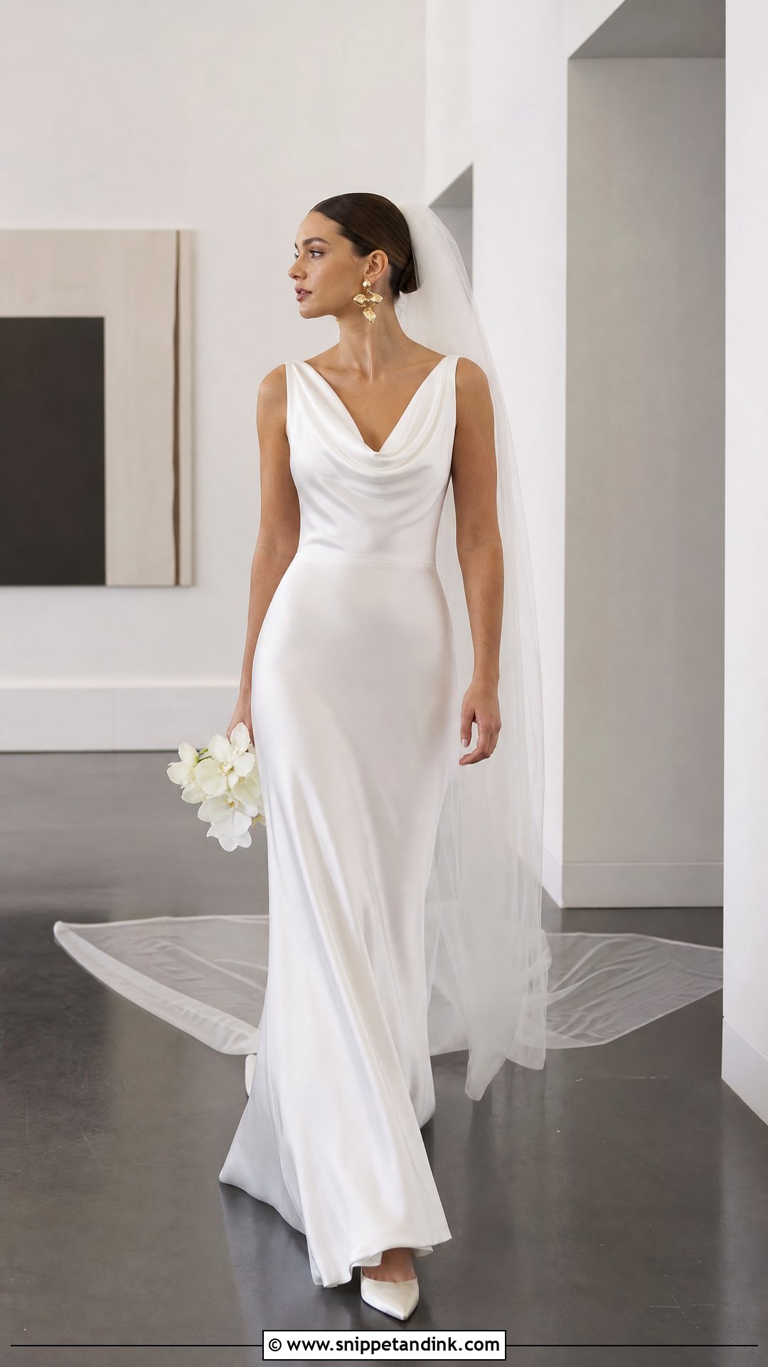 Minimalist Silk Wedding Gown - Snippet and Ink - 25 Dream Wedding Gown Ideas