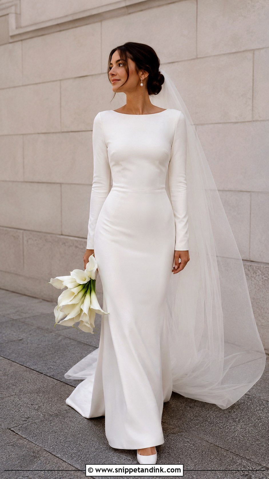 Minimalist Sleeve Wedding Dress - Snippet and Ink - 30 Wedding Dresses Sleeves