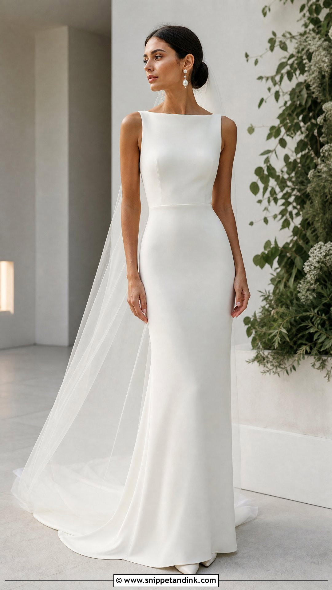 Minimalist Slim Wedding Dress - Snippet and Ink - 20 Slim Wedding Dresses