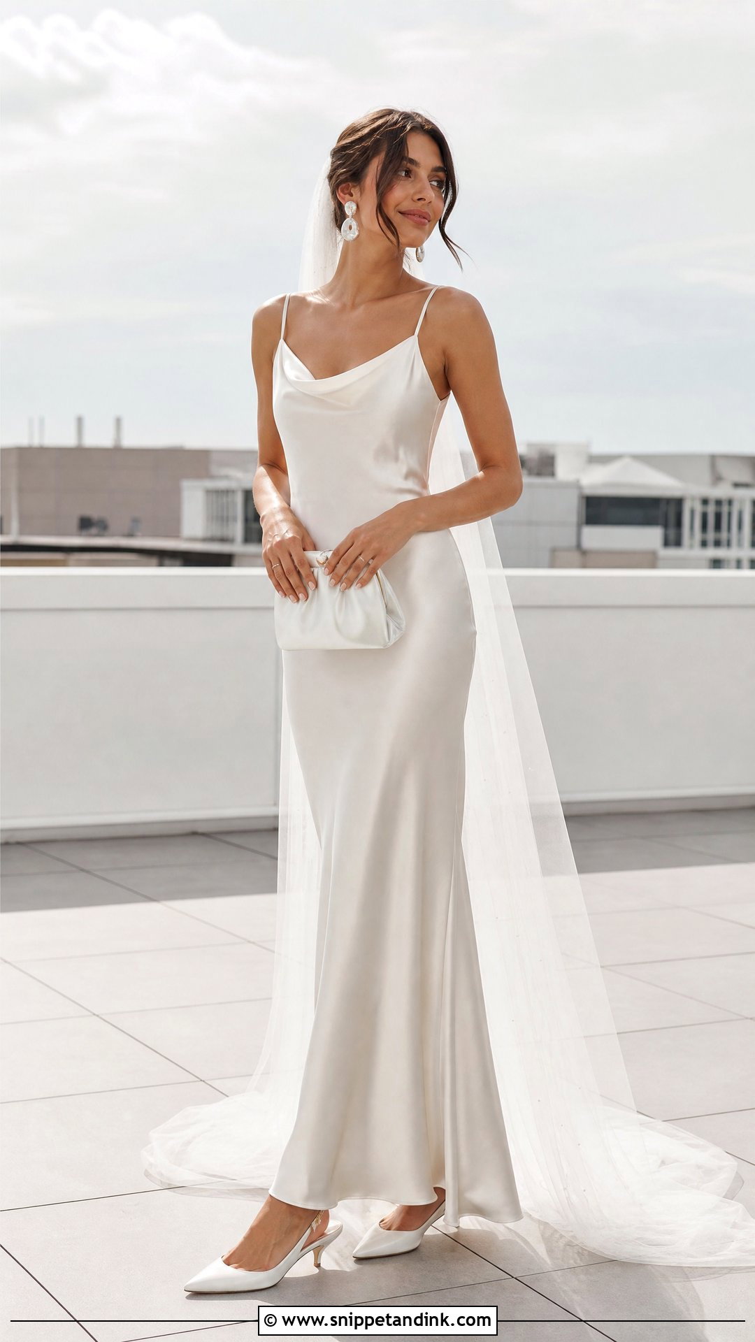 Minimalist Slip Dress Wedding Look - Snippet and Ink - 20 Wedding Lookbook Ideas