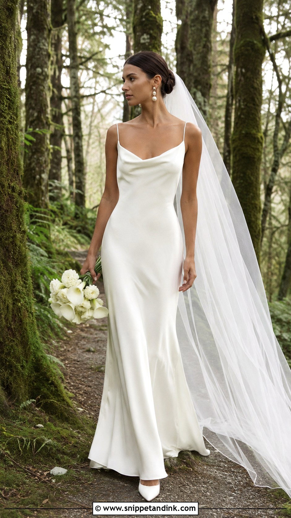 Minimalist Slip Forest Wedding Dress - Snippet and Ink - 20 Forest Wedding Dresses