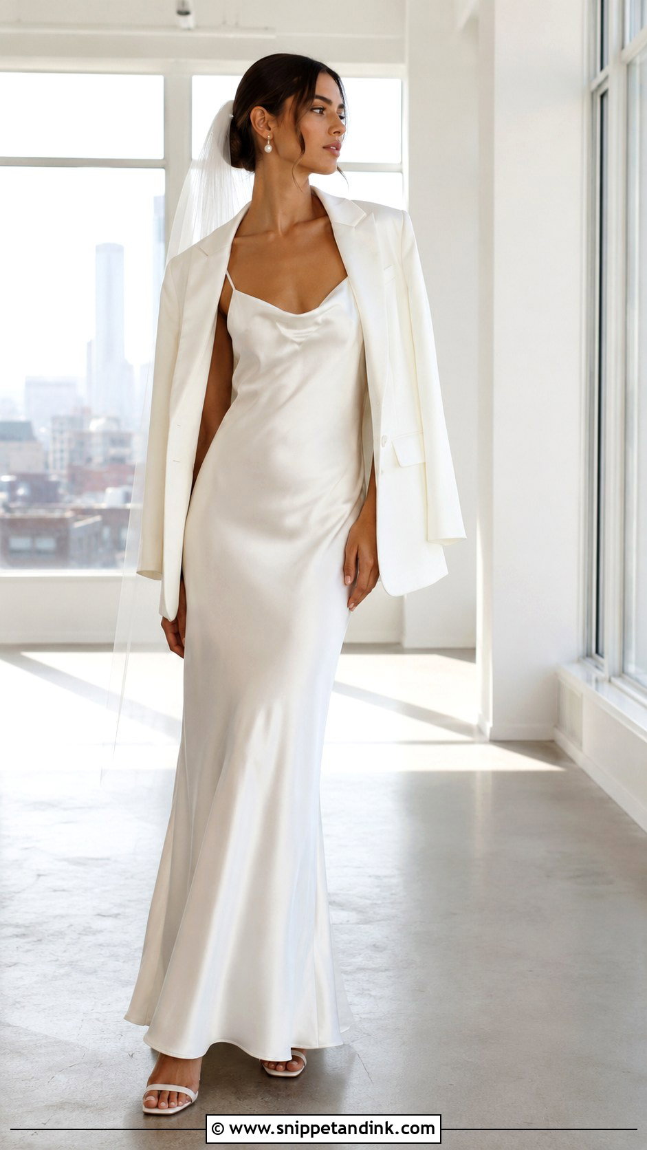 Minimalist Slip Morning Wedding Dress - Snippet and Ink - 20 Morning Wedding Dress Ideas