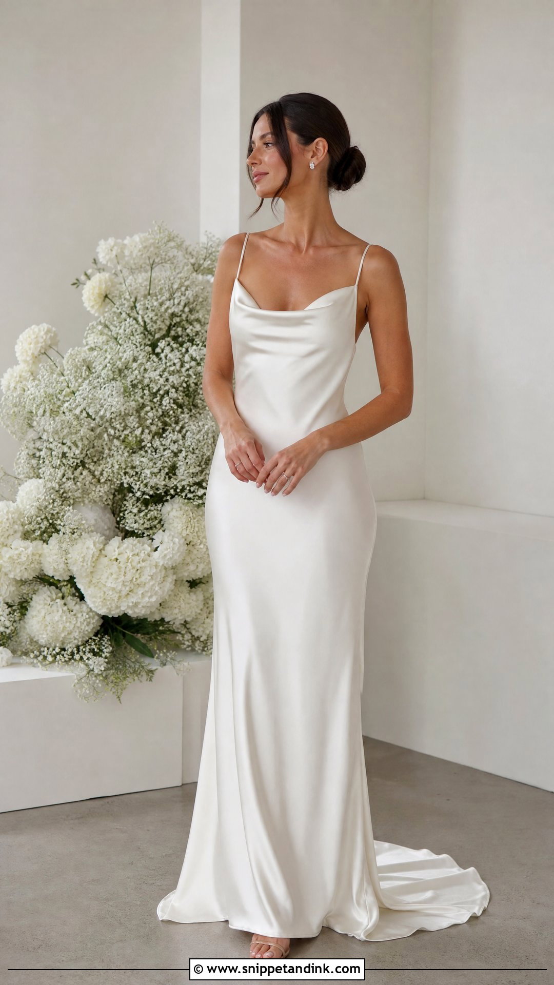 Minimalist Slip Slim Fit Wedding Dress - Snippet and Ink - 20 Slim Fit Wedding Dress Ideas