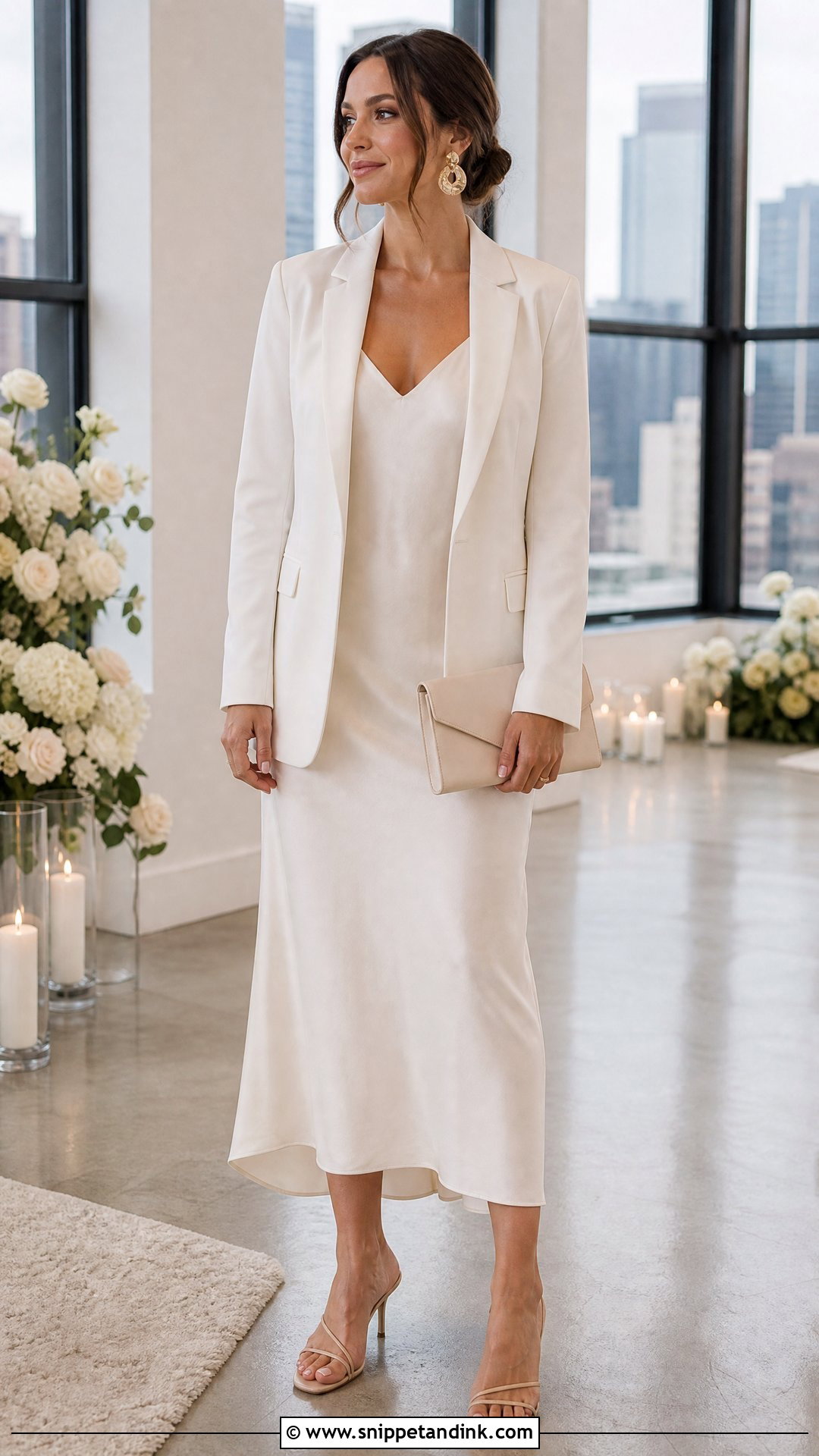 Minimalist Slip Vow Renewal Dress - Snippet and Ink - 20 Vowel Renewal Dresses Ideas