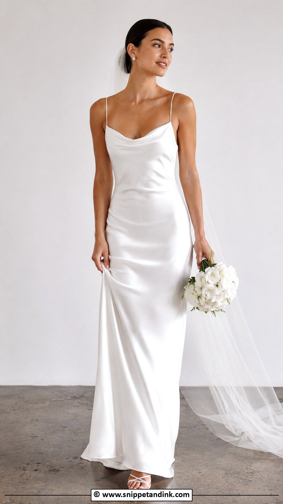 Minimalist Slip Wedding Dress - Snippet and Ink - 30 Minimalist Wedding Dresses