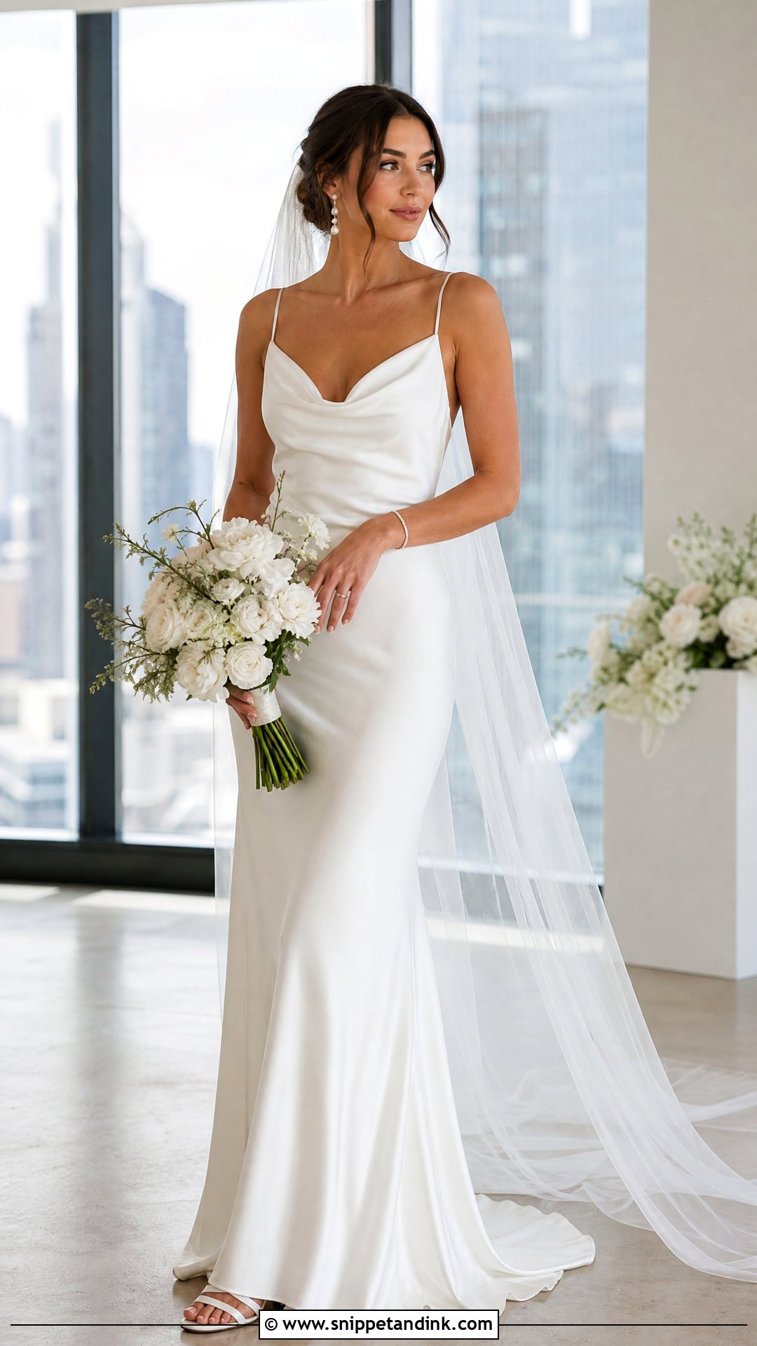 Minimalist Slip Wedding Dress - Snippet and Ink - 20 She Said Yes to the Dress Ideas