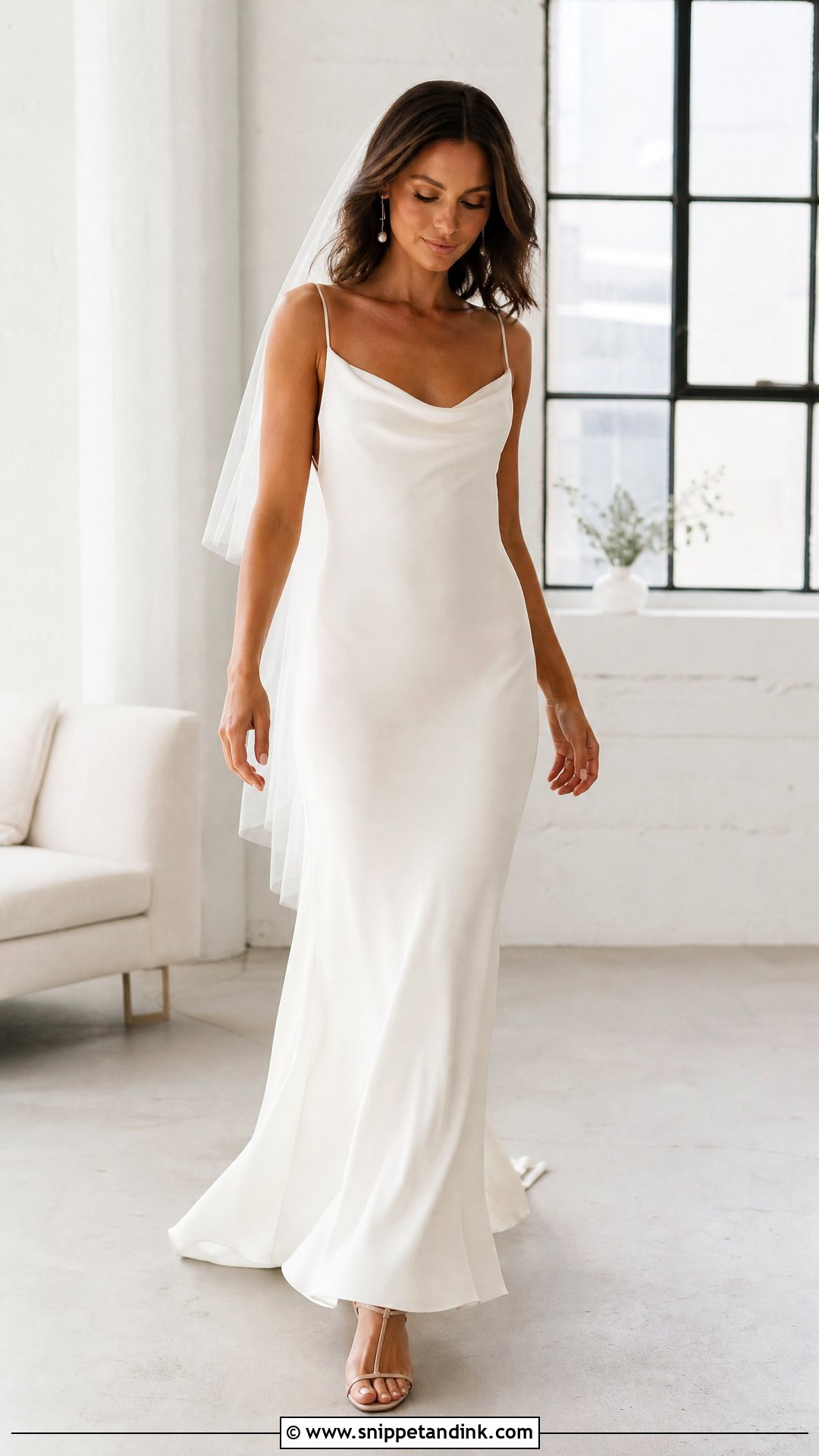 Minimalist Slip Wedding Dress - Snippet and Ink - 20 Prettiest Wedding Dress Ideas