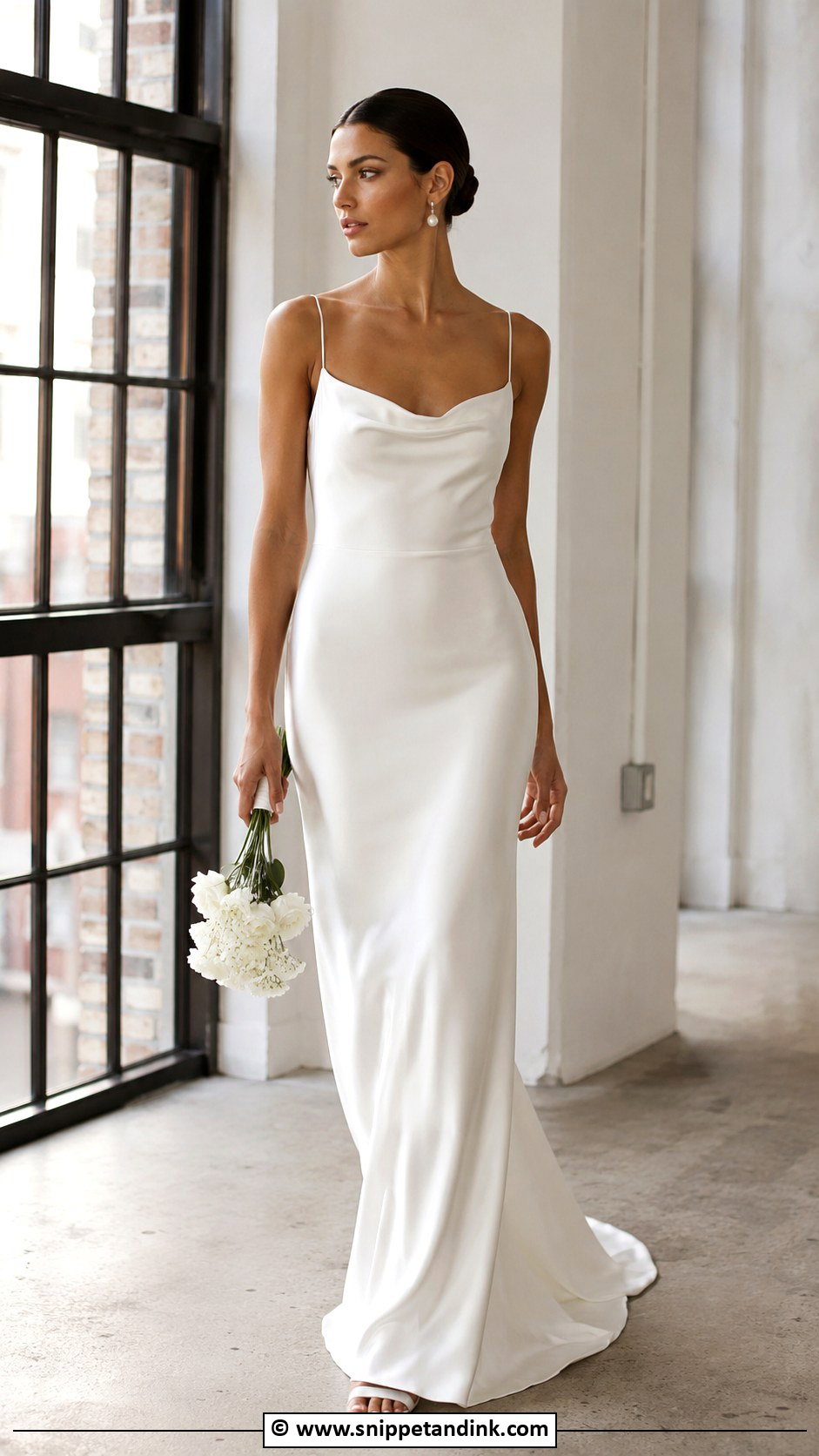 Minimalist Slip Wedding Dress - Snippet and Ink - 30 Timeless Elegant Wedding Dress Ideas
