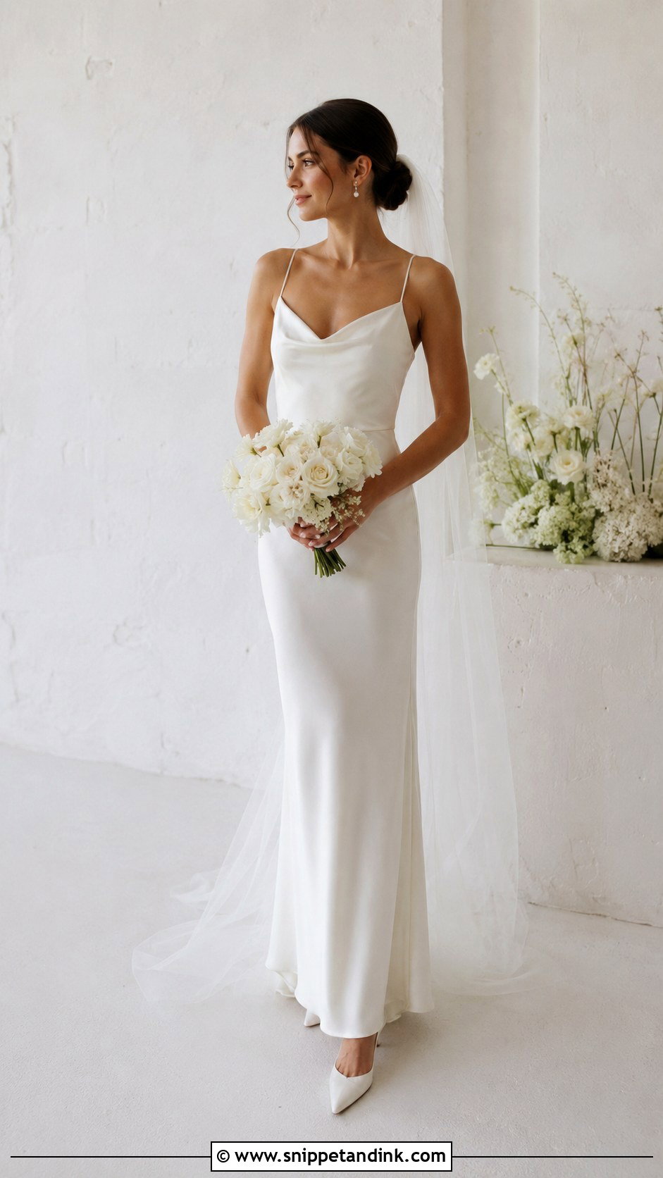 Minimalist Slip Wedding Dress - Snippet and Ink - 20 Form Fitting Wedding Dresses