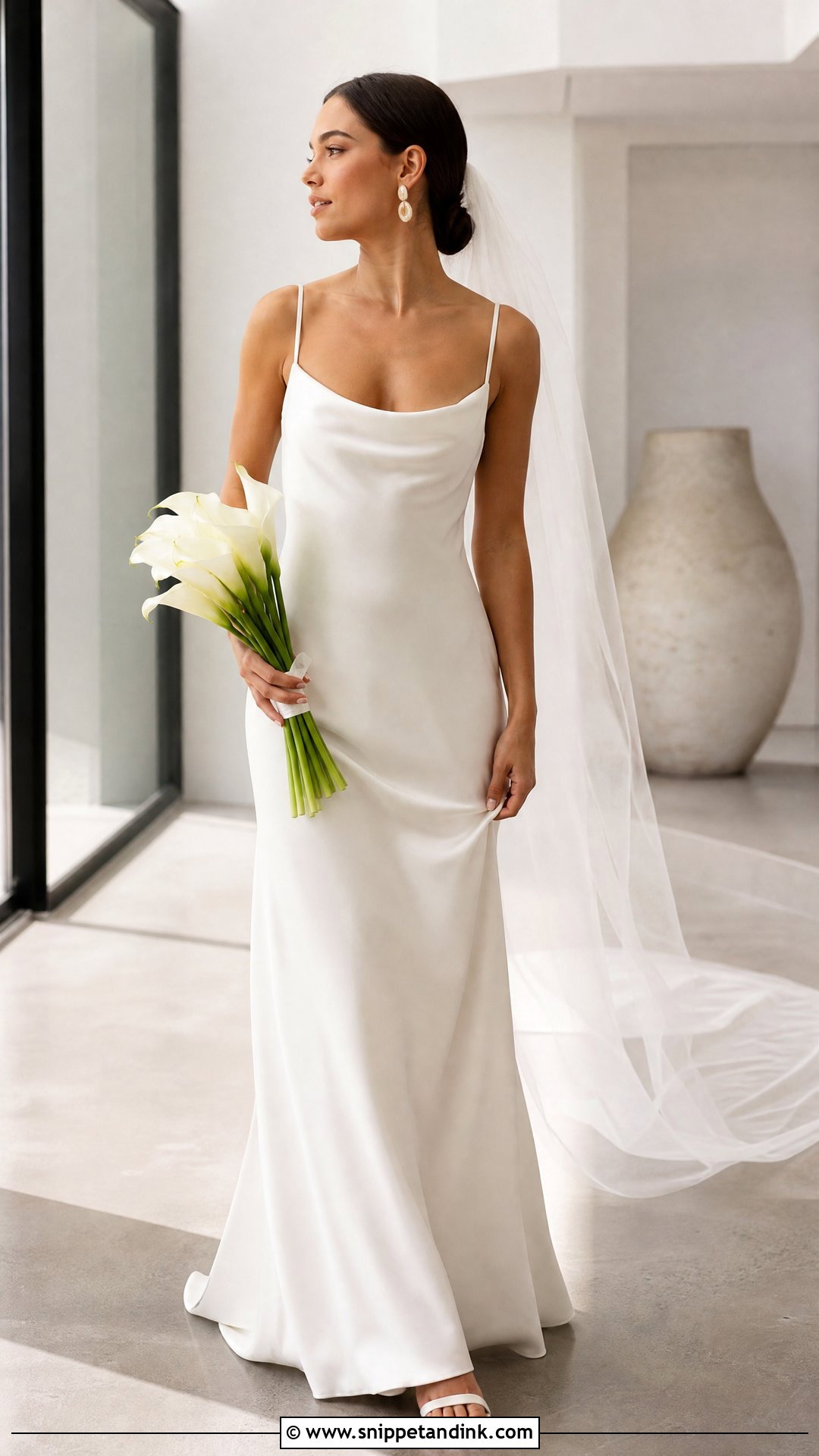 Minimalist Slip Wedding Dress - Snippet and Ink - 20 Said Yes to the Dress Ideas