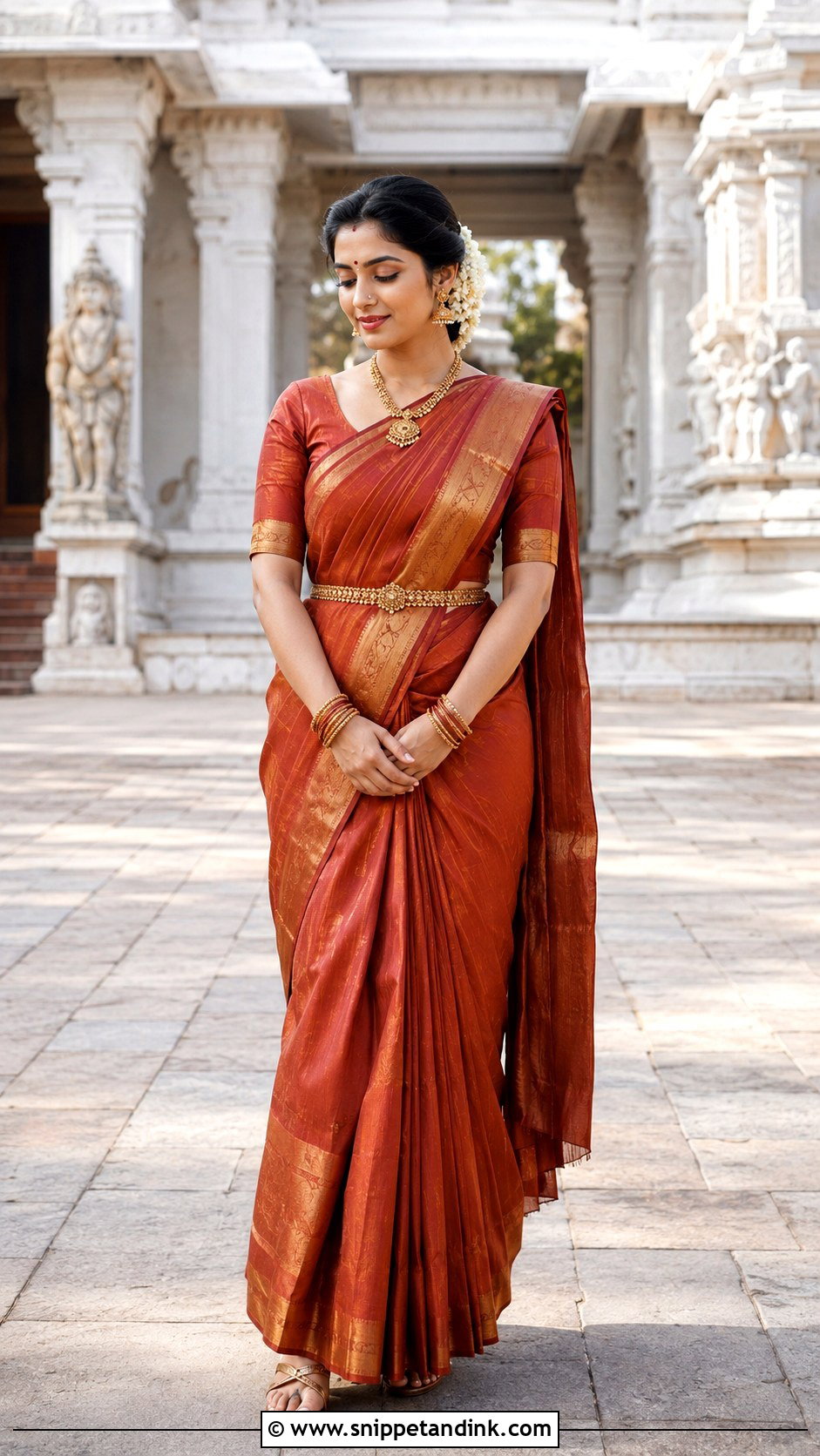 Minimalist South Indian Temple Bride - Snippet and Ink - 20 Minimalist Indian Bride Ideas