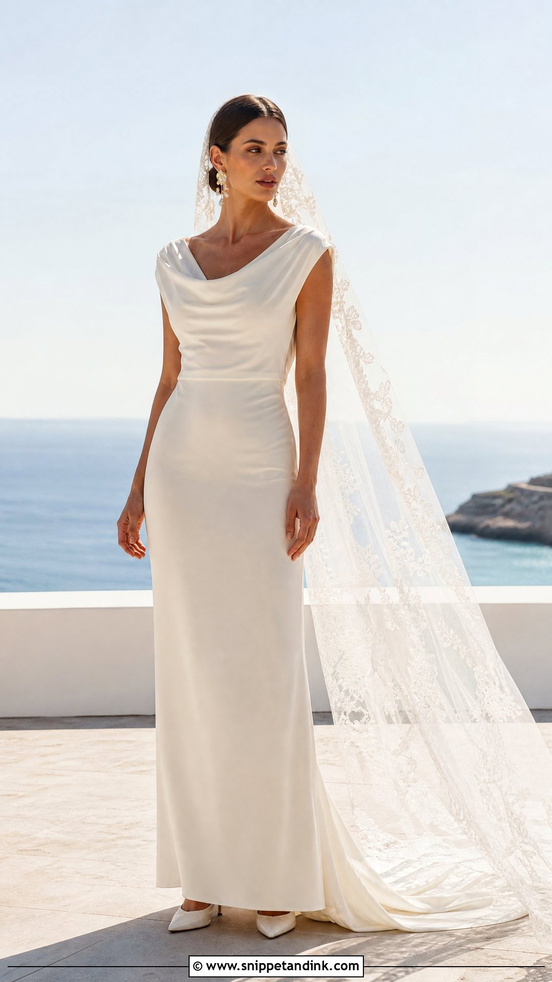 Minimalist Spanish Column Wedding Dress - Snippet and Ink - 20 Spanish Wedding Dress Spain Ideas