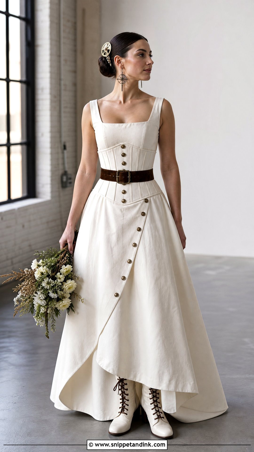 Minimalist Steampunk Wedding Dress - Snippet and Ink - 25 Steampunk Wedding Dress Ideas