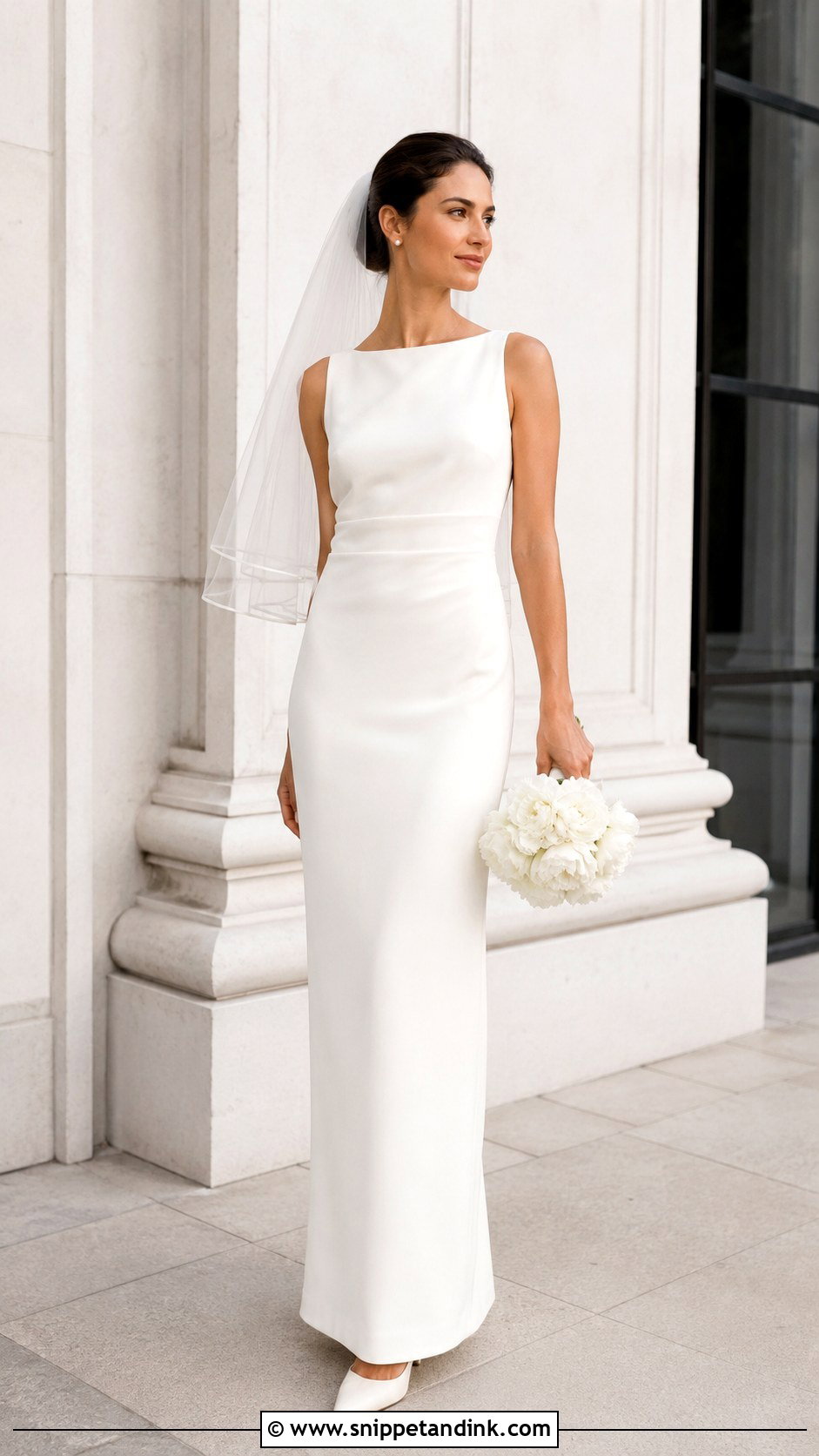 Minimalist Straight Wedding Dress - Snippet and Ink - 25 Straight Wedding Dress Ideas