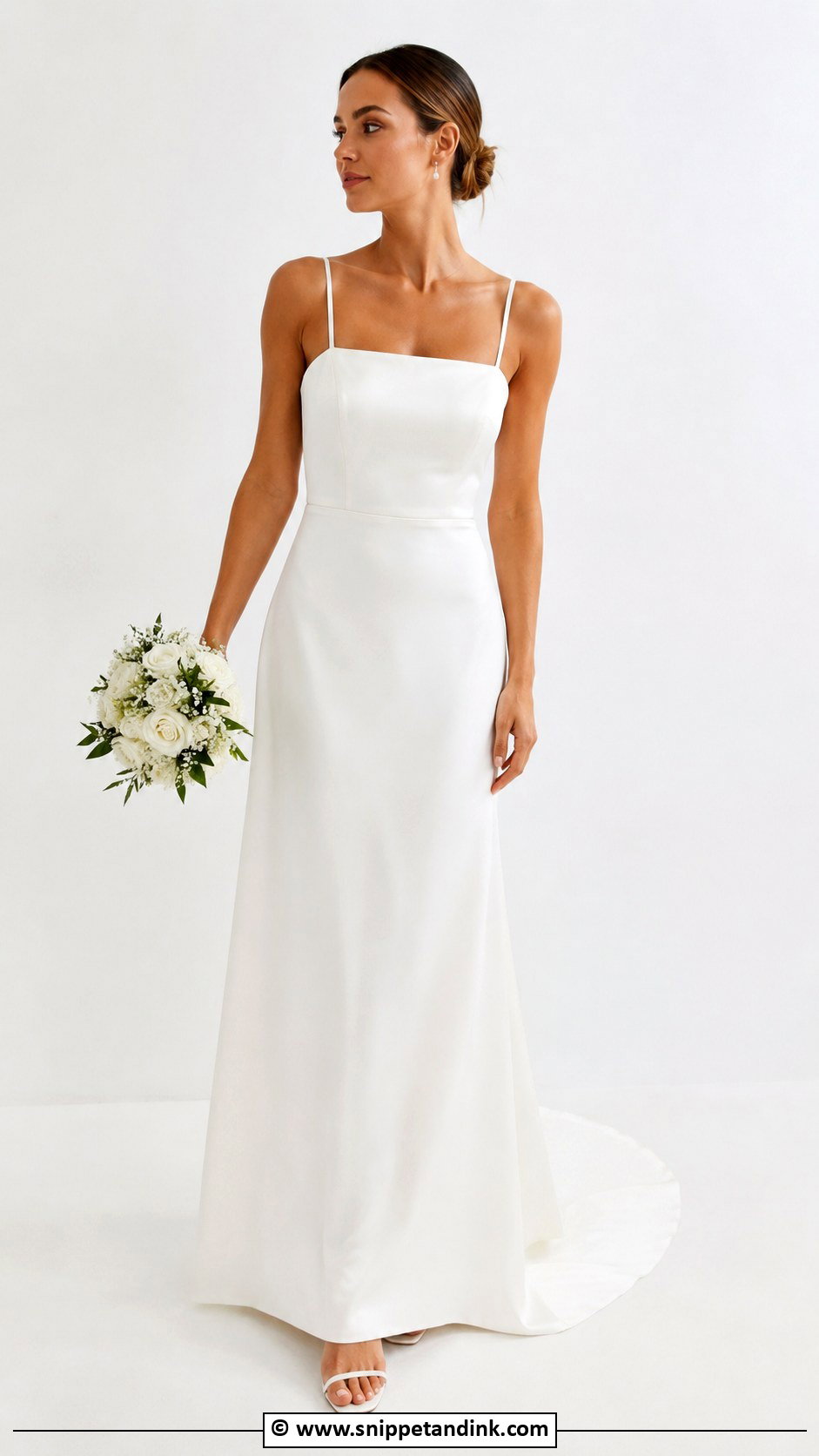 Minimalist Strap Wedding Dress - Snippet and Ink - 30 Simple Timeless Wedding Dress Ideas