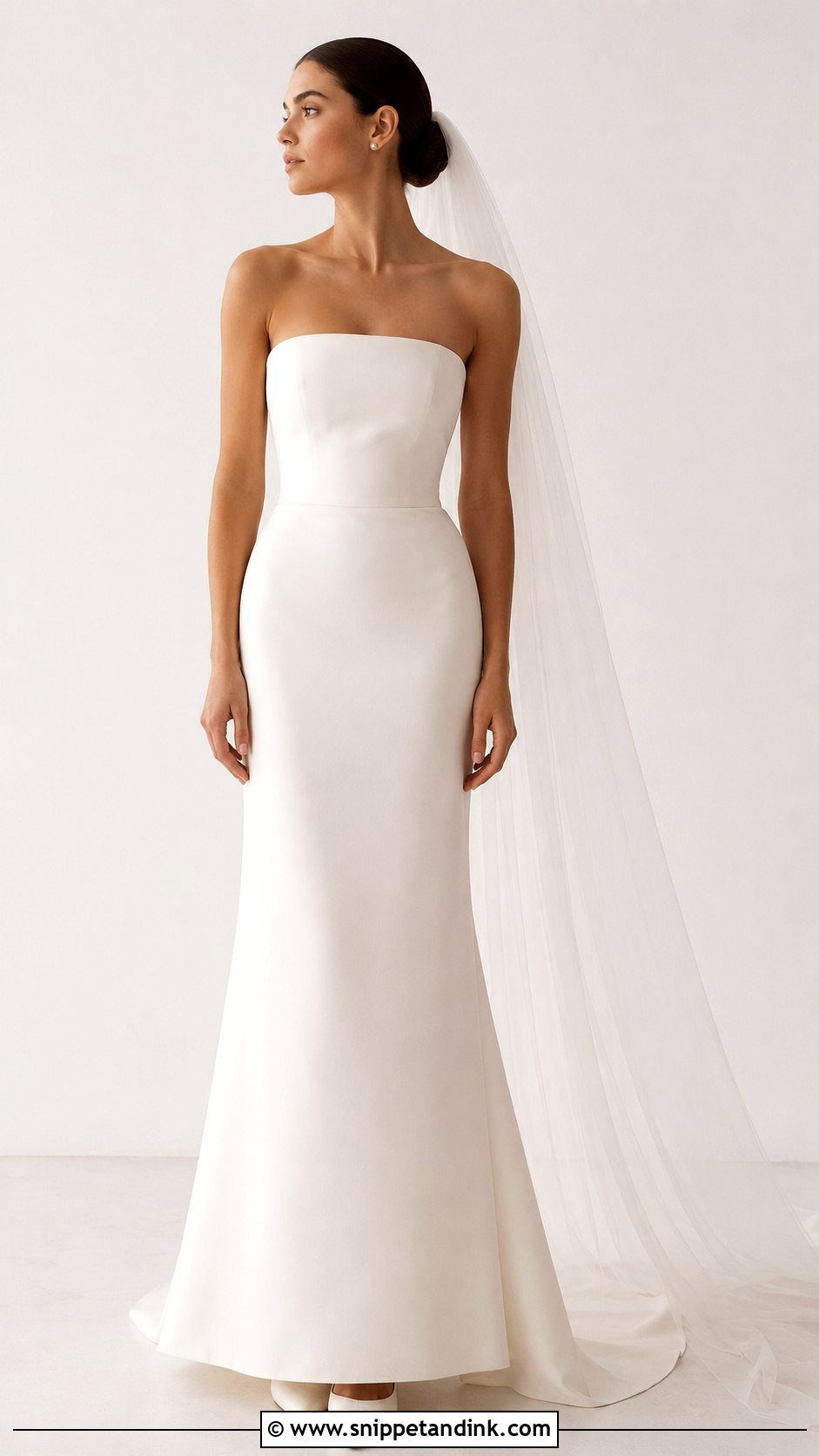 Minimalist Strapless Wedding Dress - Snippet and Ink - 25 Simple Classic Wedding Dress Ideas