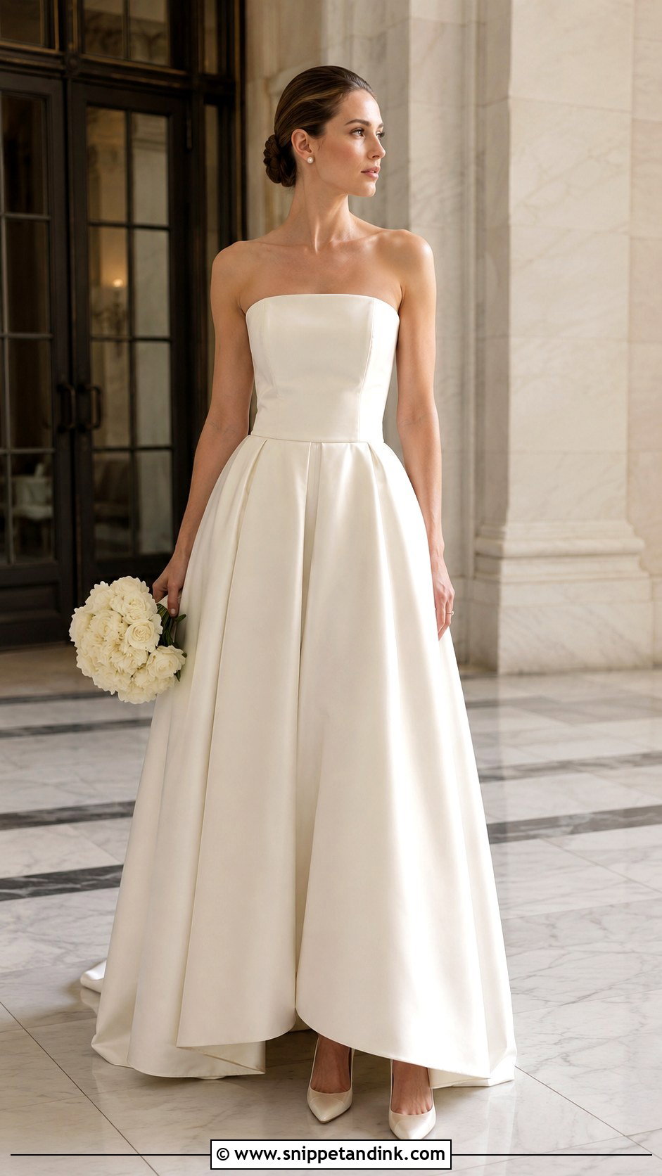 Minimalist Strapless Wedding Dress - Snippet and Ink - 25 Wedding Dresses Simple Elegant Classy