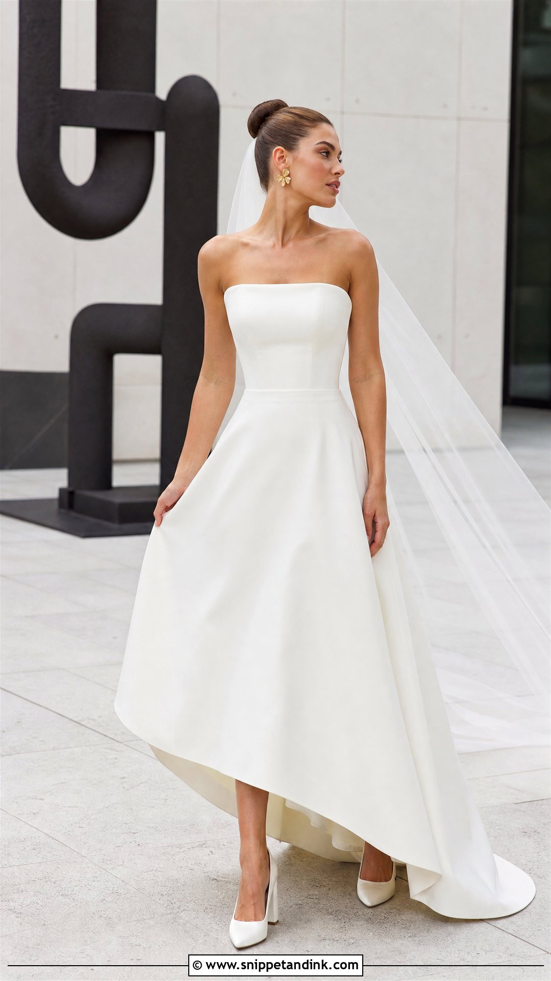 Minimalist Strapless Wedding Dress - Snippet and Ink - 20 Wedding Dress for Outdoor Wedding Ideas