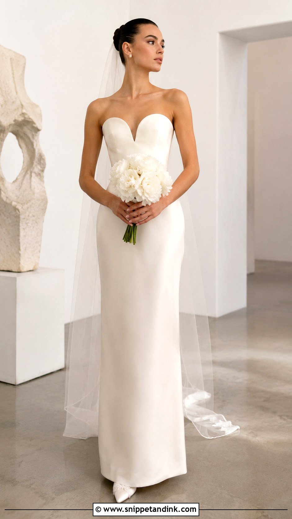 Minimalist Sweetheart Wedding Dress - Snippet and Ink - 20 Heart Wedding Dress Ideas