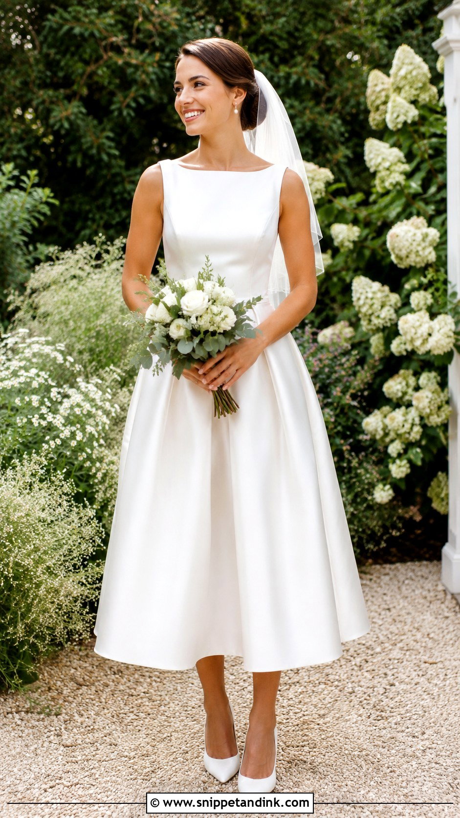 Minimalist Tea Length Wedding Dress - Snippet and Ink - 25 Minimalist Wedding Dress Ideas
