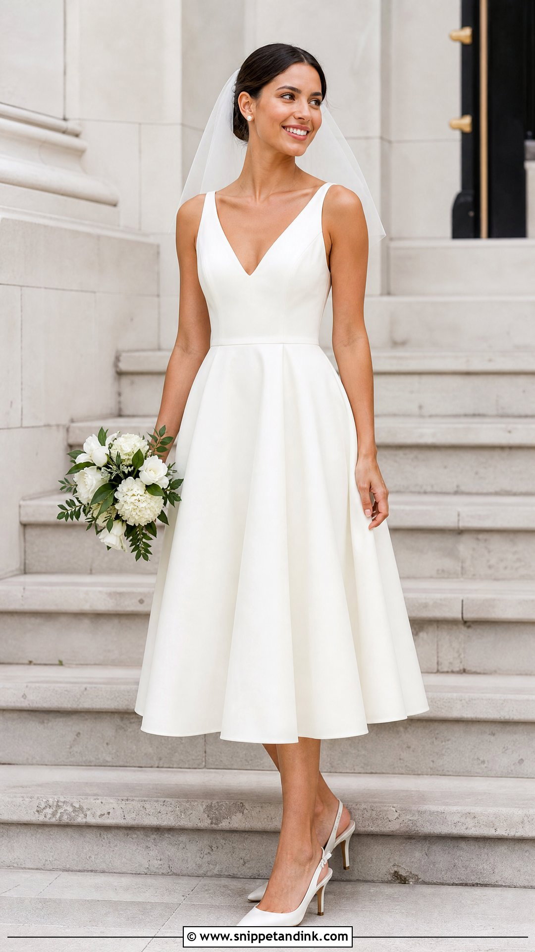 Minimalist Tea Length Wedding Dress - Snippet and Ink - 25 Minimalistic Wedding Dress Ideas