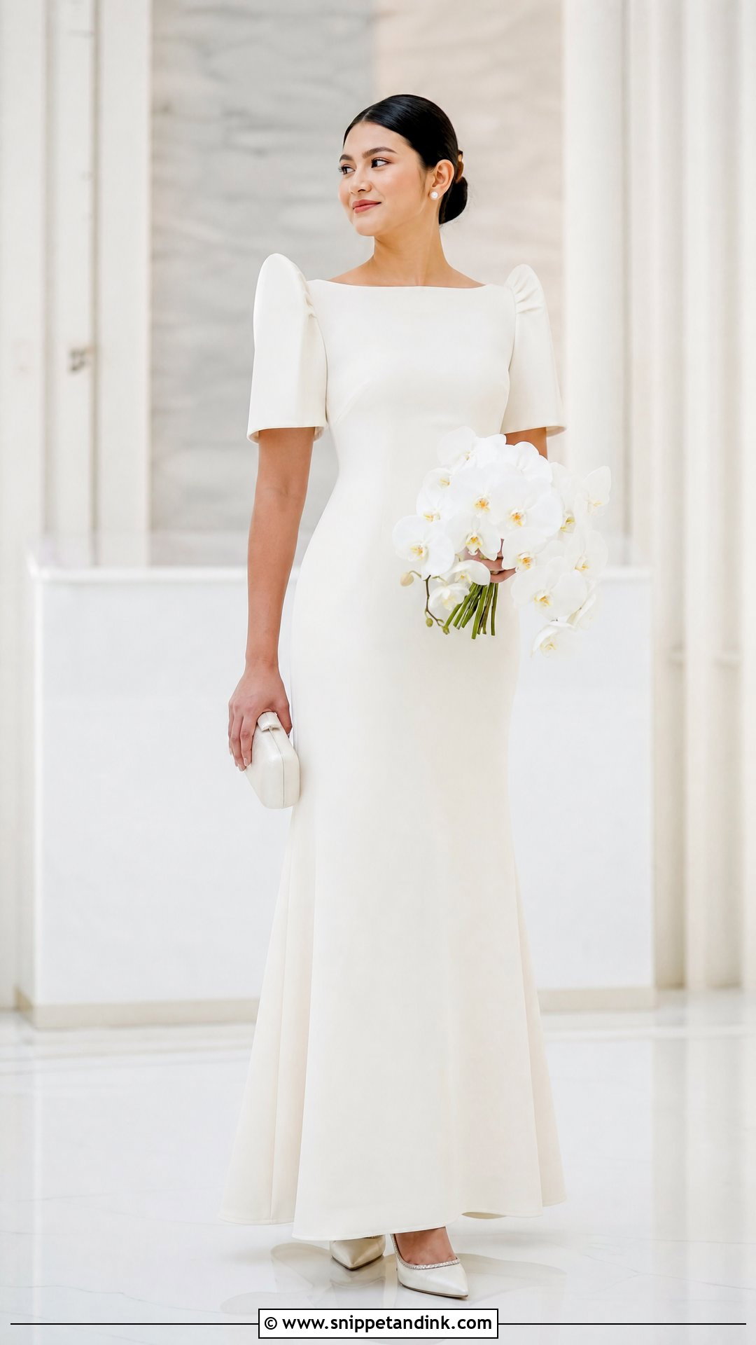Minimalist Terno Wedding Dress - Snippet and Ink - 20 Traditional Filipino Wedding Dress Ideas