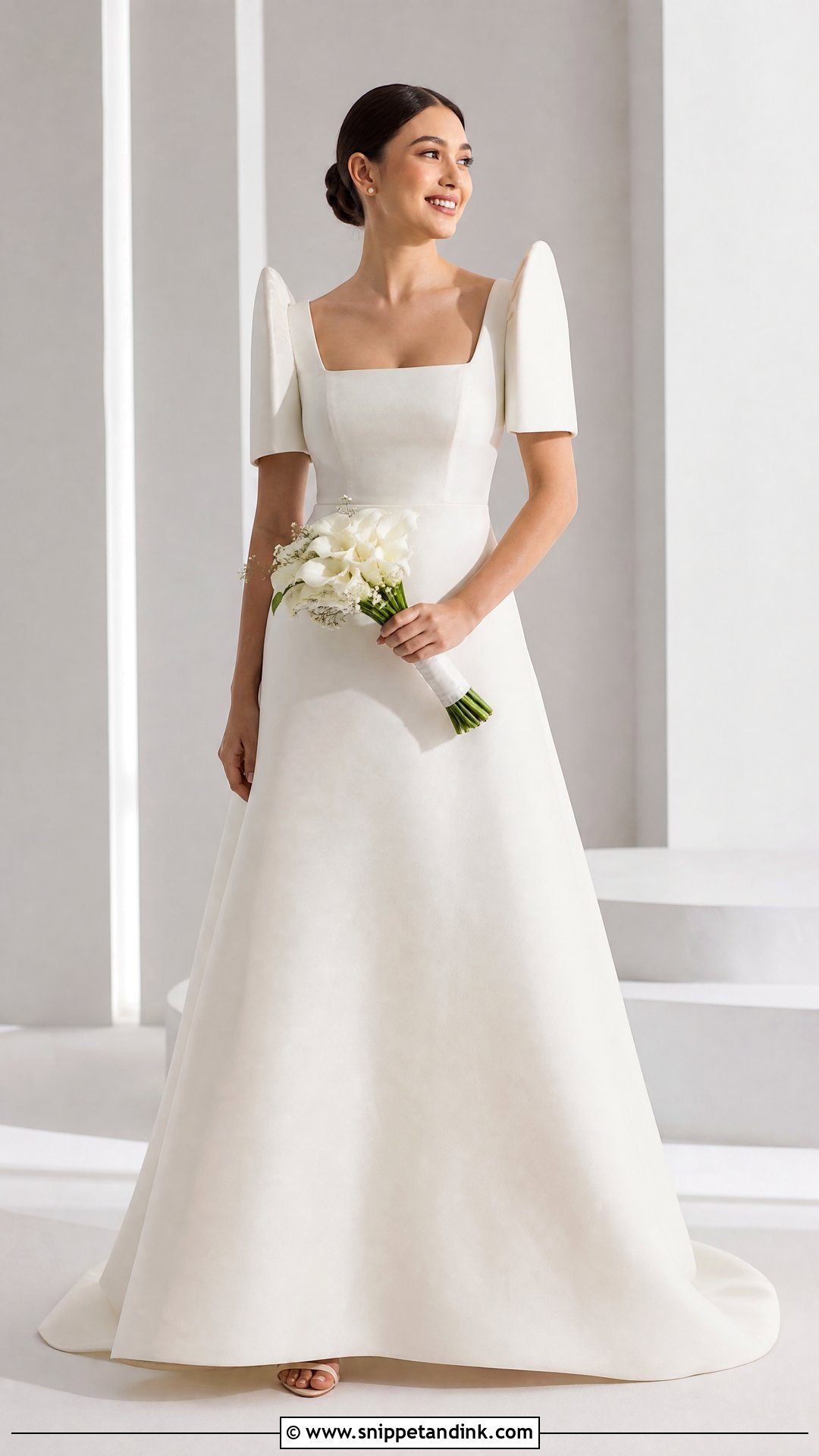 Minimalist Terno Wedding Dress - Snippet and Ink - 25 Filipino Wedding Dress Ideas