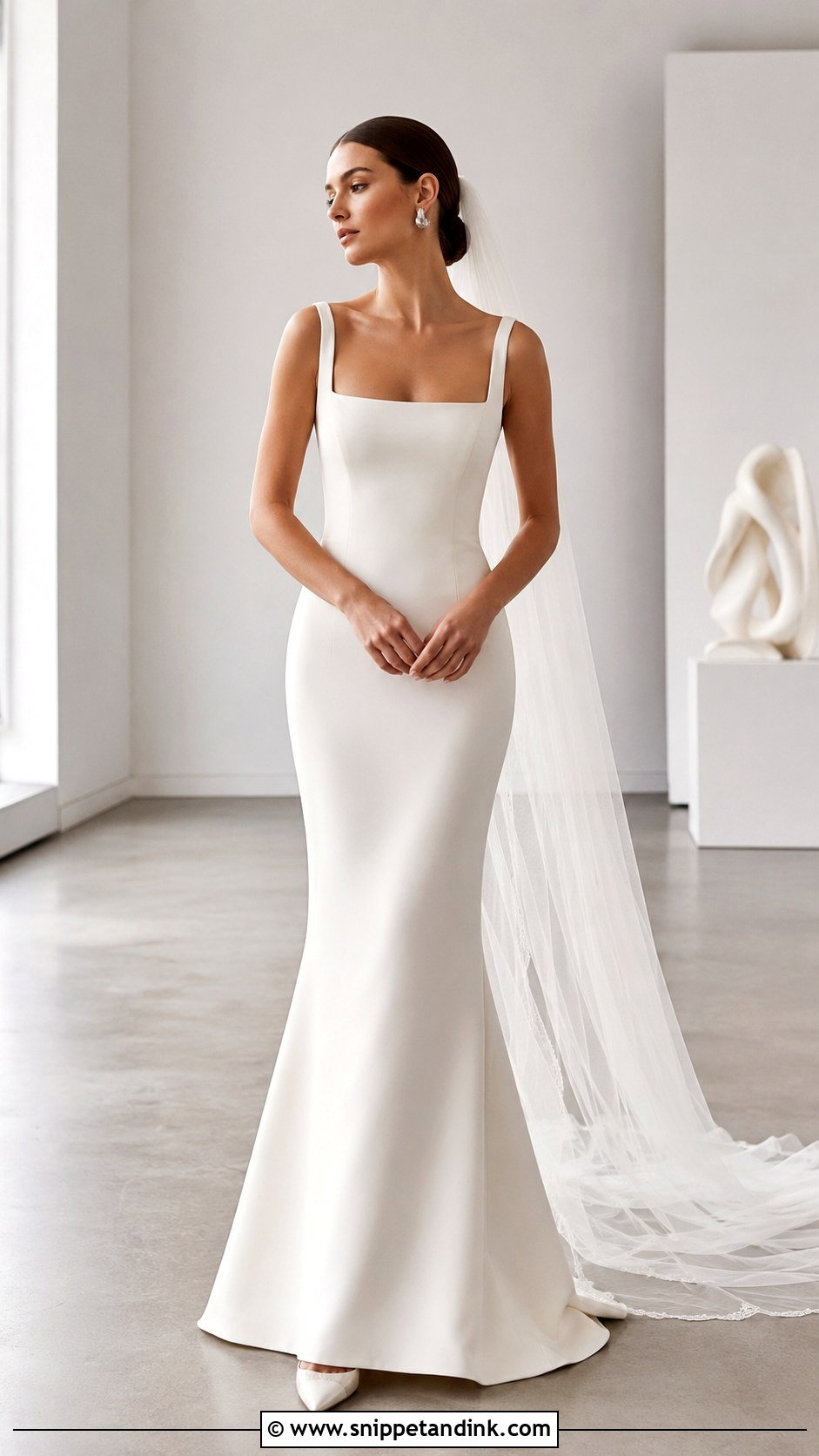 Minimalist Trumpet Wedding Dress - Snippet and Ink - 20 Mermaid Trumpet Wedding Dress Ideas