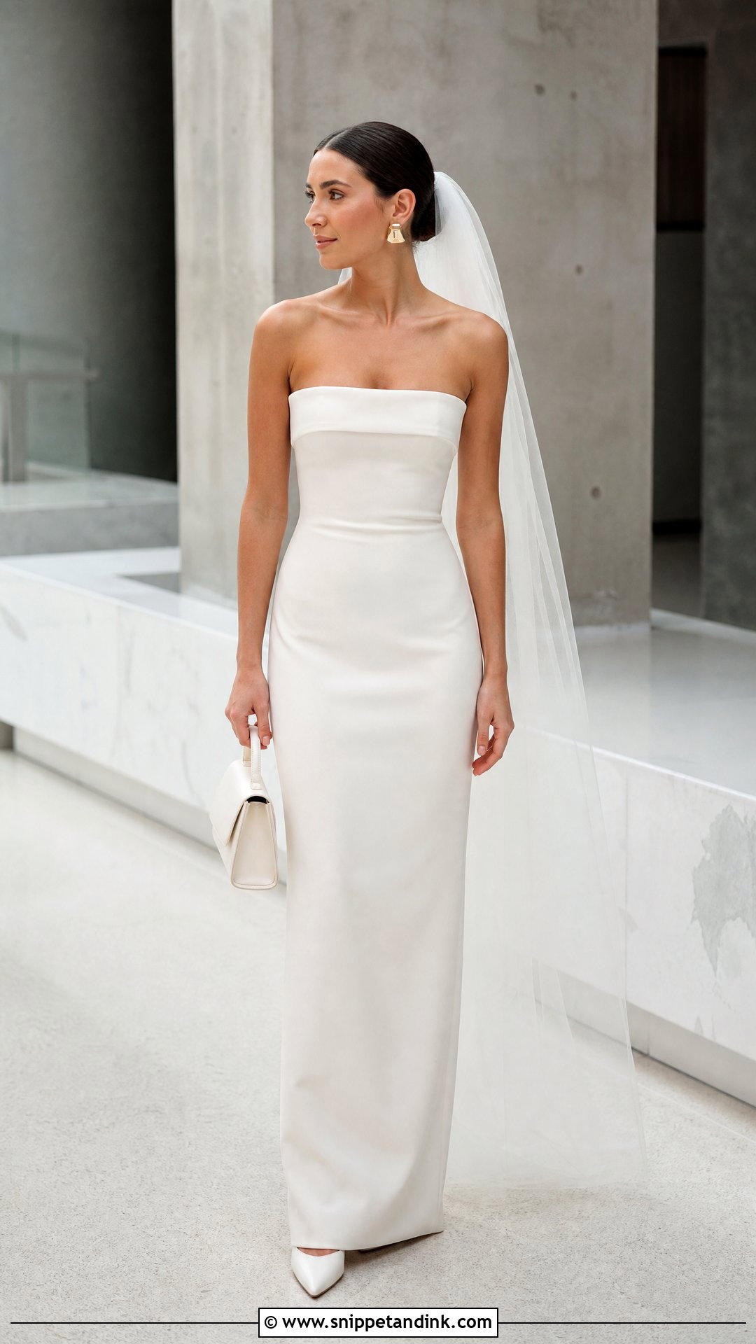 Minimalist Tube Top Wedding Dress - Snippet and Ink - 20 Tube Top Wedding Dress Ideas