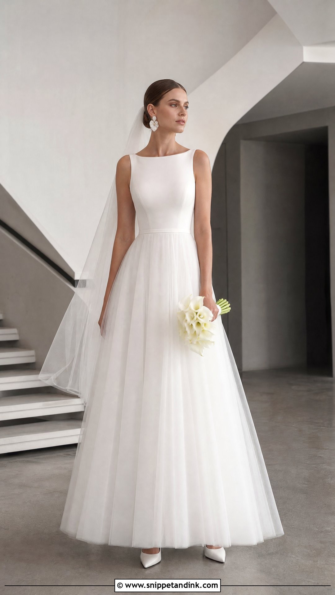 Minimalist Tulle Wedding Dress - Snippet and Ink - 20 Tool Wedding Dress Ideas