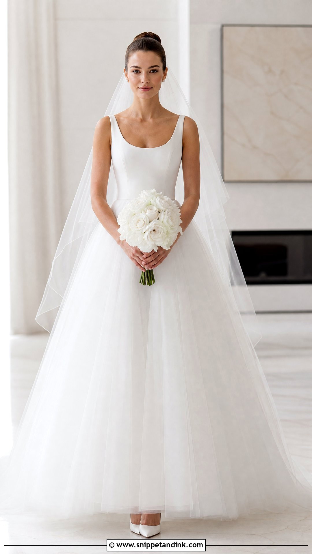 Minimalist Tulle Wedding Dress Ballgown - Snippet and Ink - 20 Tulle Wedding Dress Ballgown Ideas