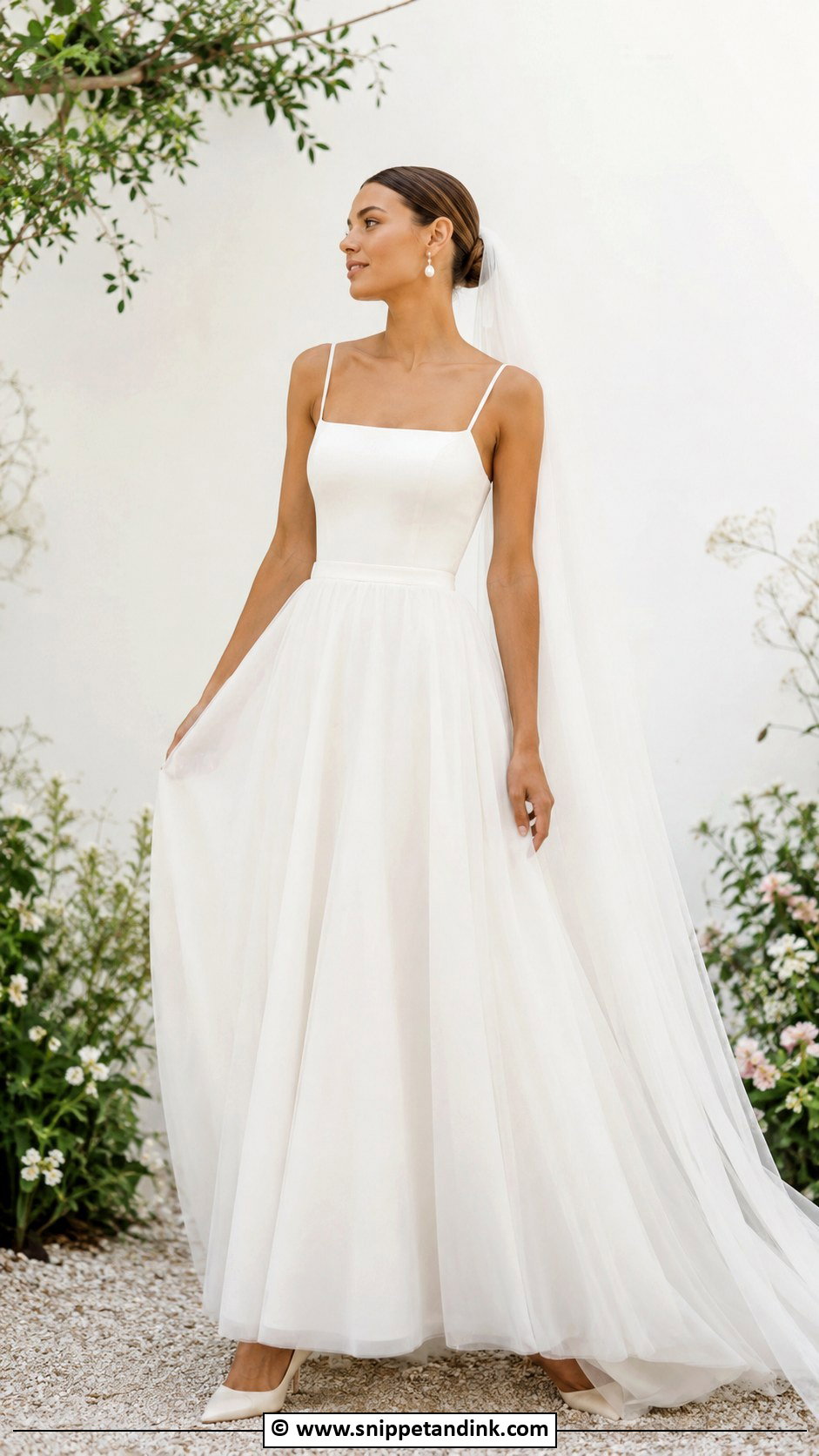 Minimalist Tulle Wedding Dress - Snippet and Ink - 30 Ethereal Wedding Dress Romantic Ideas