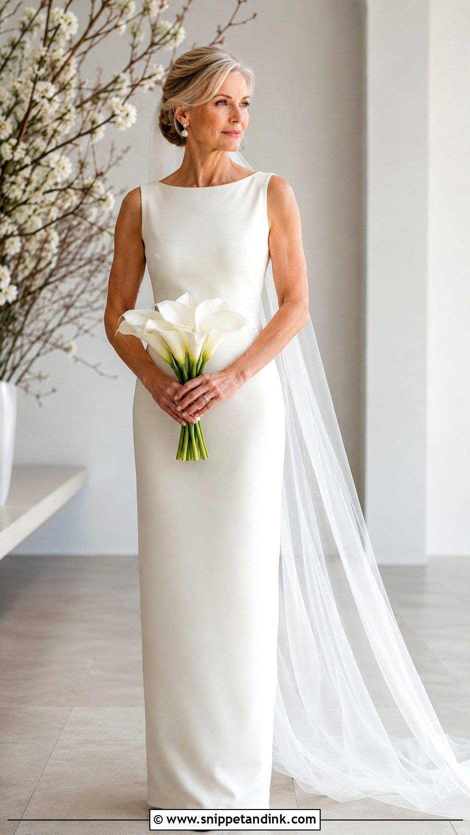 Minimalist Wedding Dress For Women Over 50 - Snippet and Ink - 25 Over 50 Wedding Dress Ideas