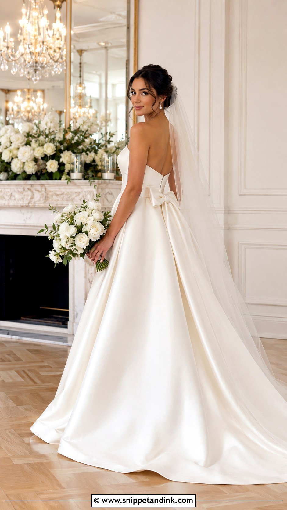 Minimalist Wedding Dress With Bow - Snippet and Ink - 30 Elegant Minimalist Wedding Dress Ideas