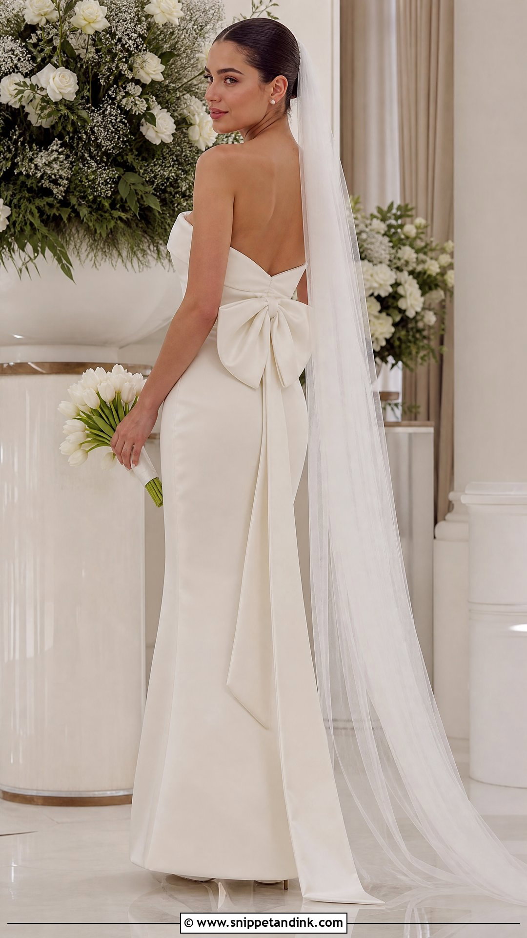 Minimalist Wedding Dress With Bow - Snippet and Ink - 20 Simple Minimalist Wedding Dress Ideas