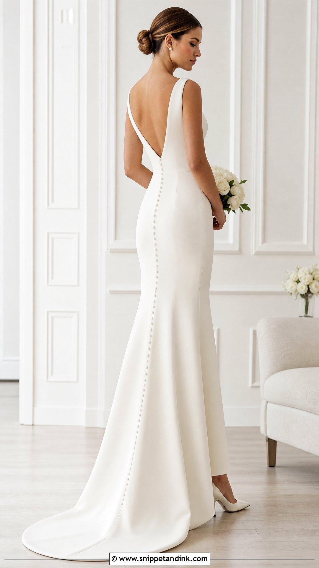 Minimalist Wedding Dress With Buttons - Snippet and Ink - 25 Minimalistic Wedding Dress Ideas