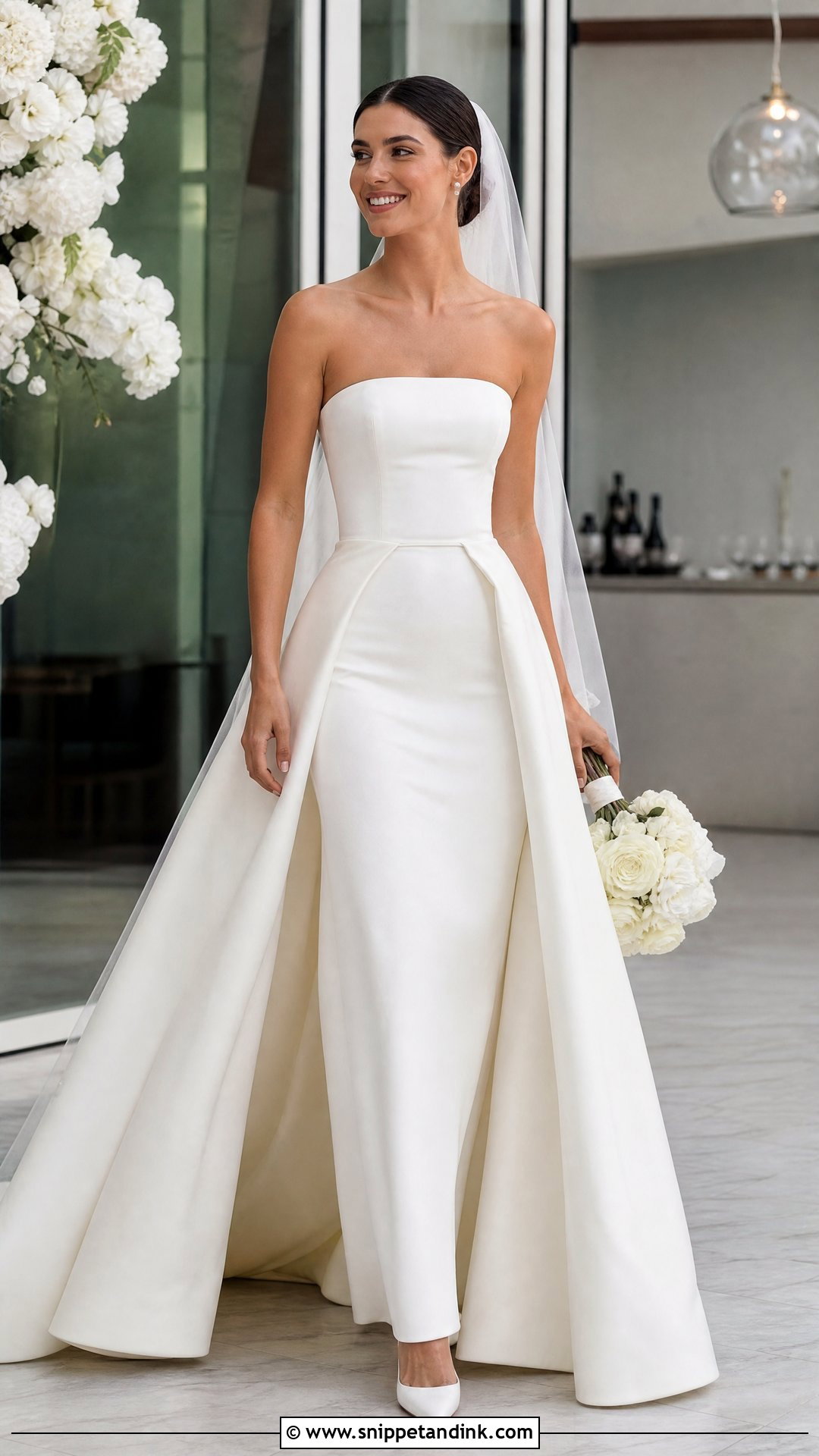 Minimalist Wedding Dress With Detachable Skirt - Snippet and Ink - 25 Minimalistic Wedding Dress Ideas
