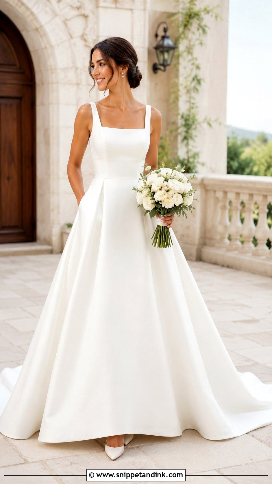 Minimalist Wedding Dress With Pockets - Snippet and Ink - 30 Elegant Minimalist Wedding Dress Ideas