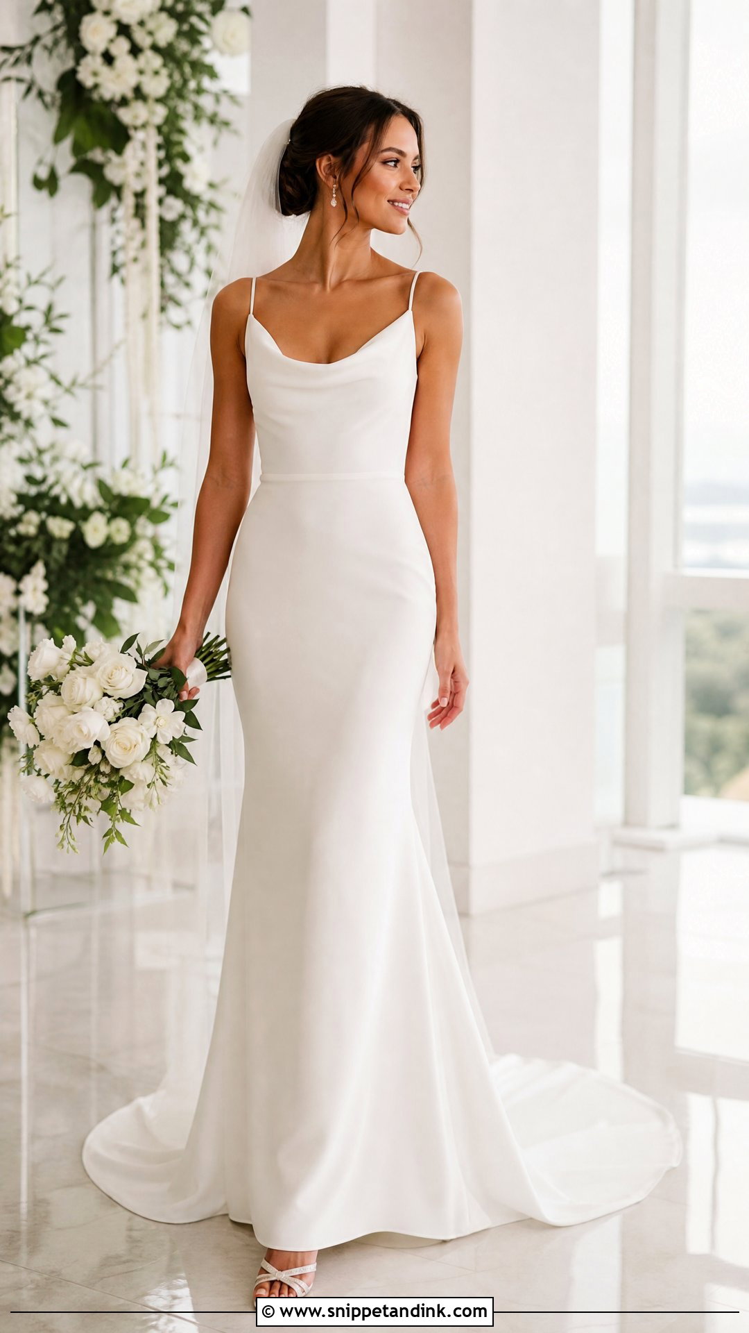 Minimalist Wedding Dress With Train - Snippet and Ink - 25 Minimalistic Wedding Dress Ideas