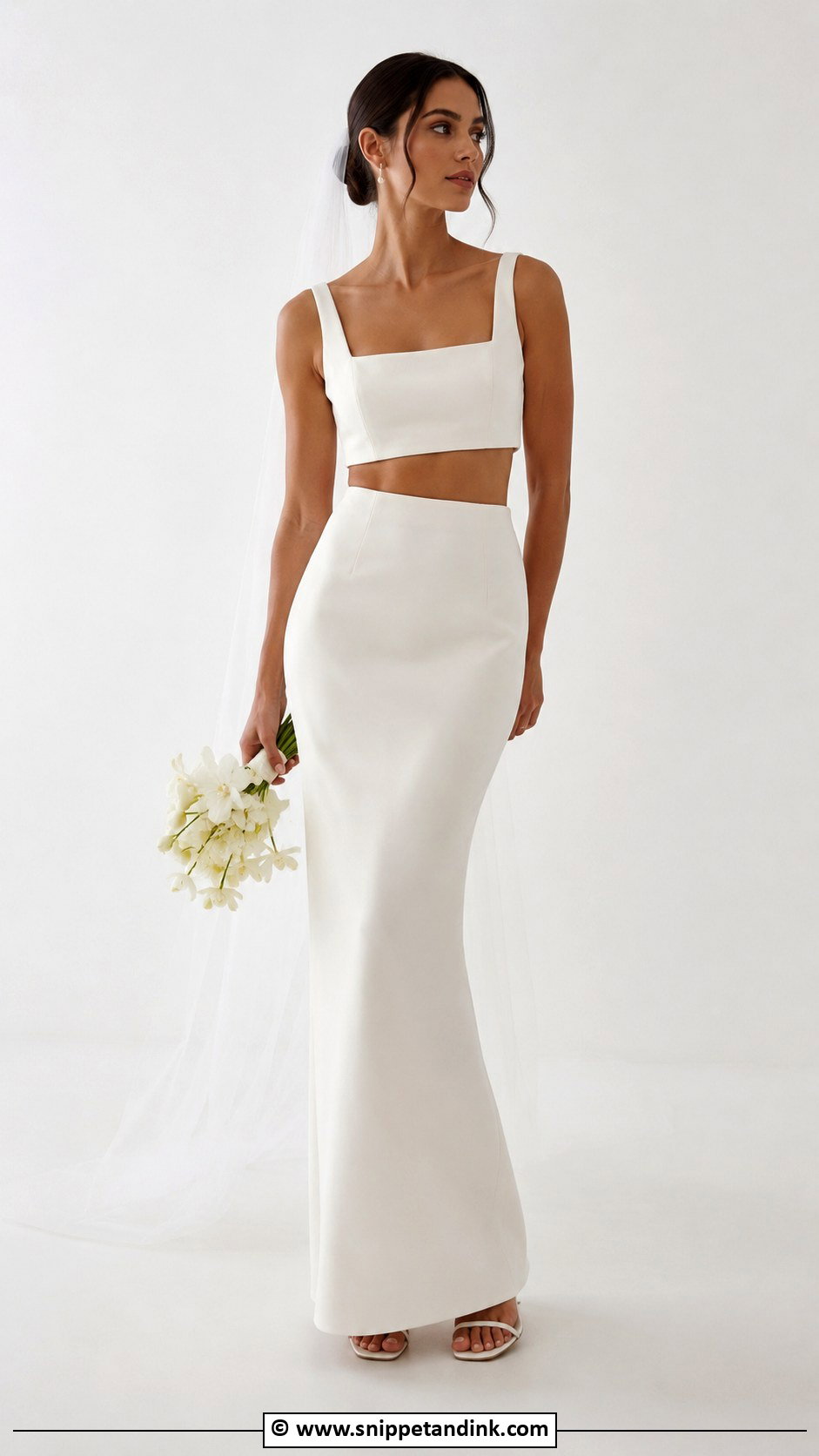 Minimalist Wedding Dress - Snippet and Ink - 30 2 Piece Wedding Dress Ideas