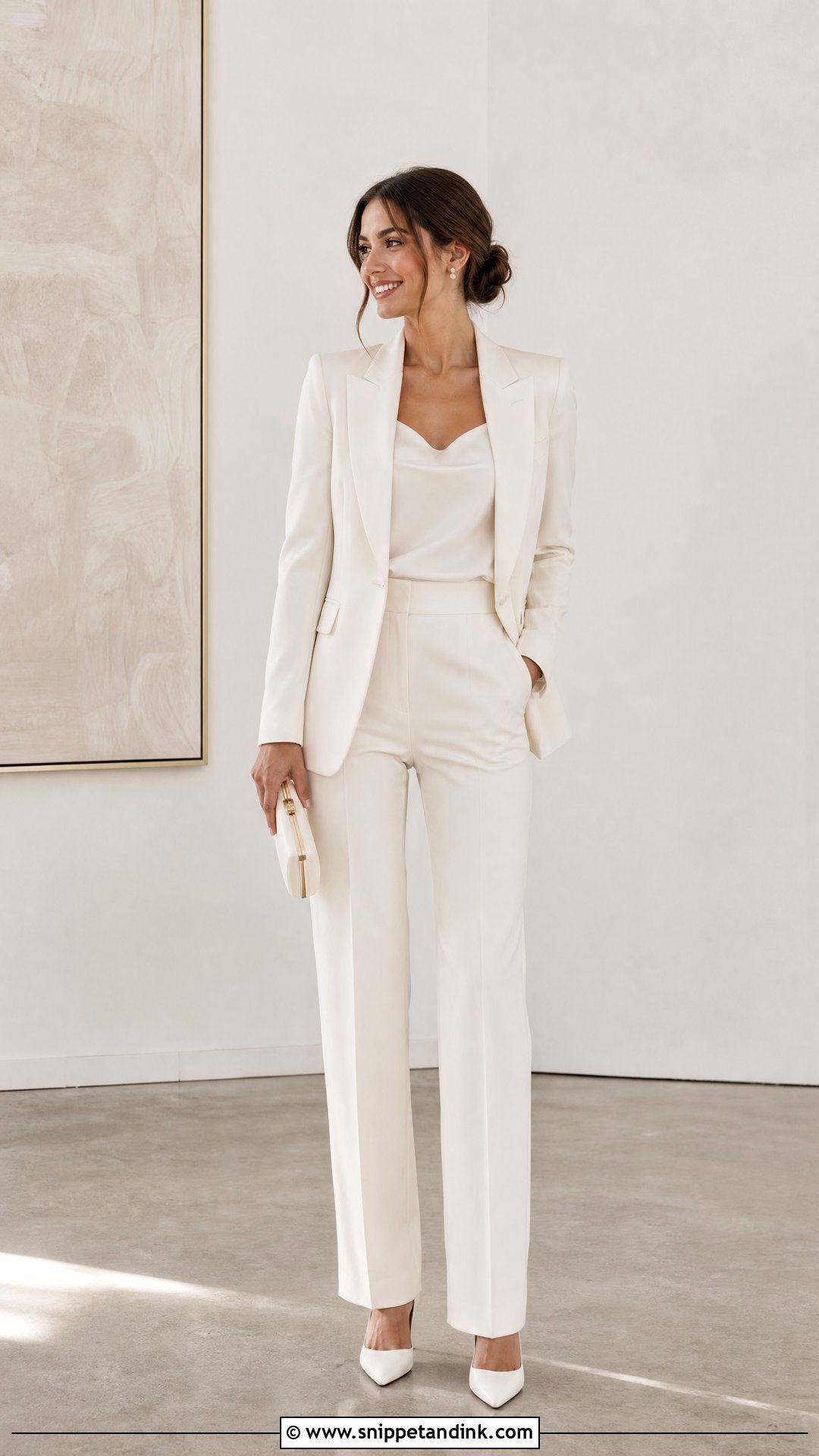 Minimalist Wedding Pantsuit For Bride - Snippet and Ink - 25 Wedding Pantsuit the Bride Ideas