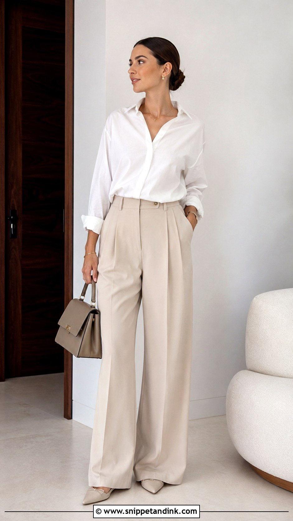 Minimalist Wedding Shirt With Tailored Trousers - Snippet and Ink - 20 Wedding Shirts Ideas