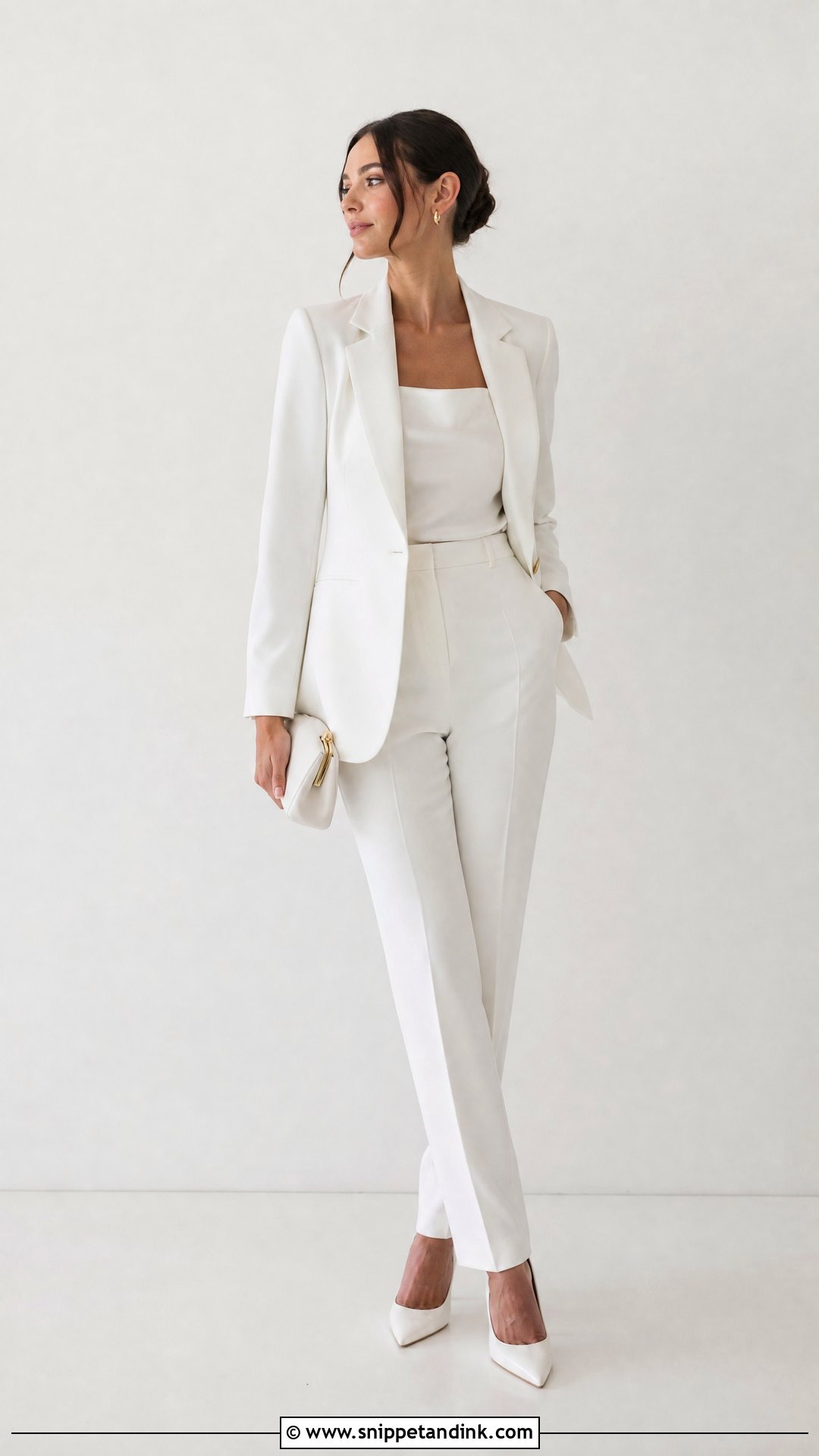 Minimalist White Suit - Snippet and Ink - 25 Marriage Suits
